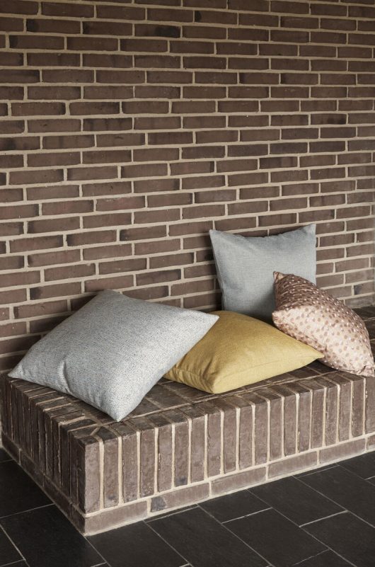 Hübsch Poppy Prydnadskudde Gul 60x60cm