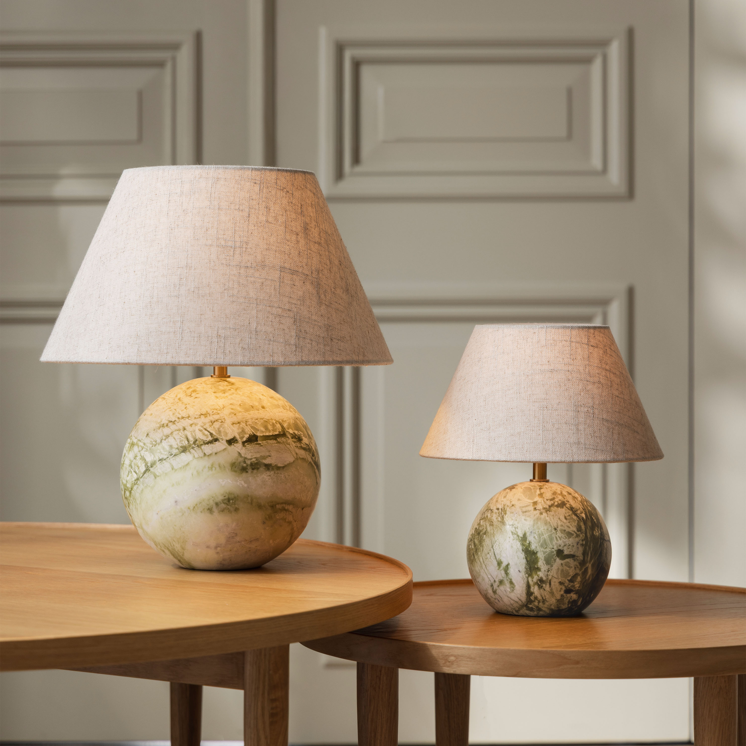 Globen Lighting Castello Bordslampa Ljusgrön marmor 35cm