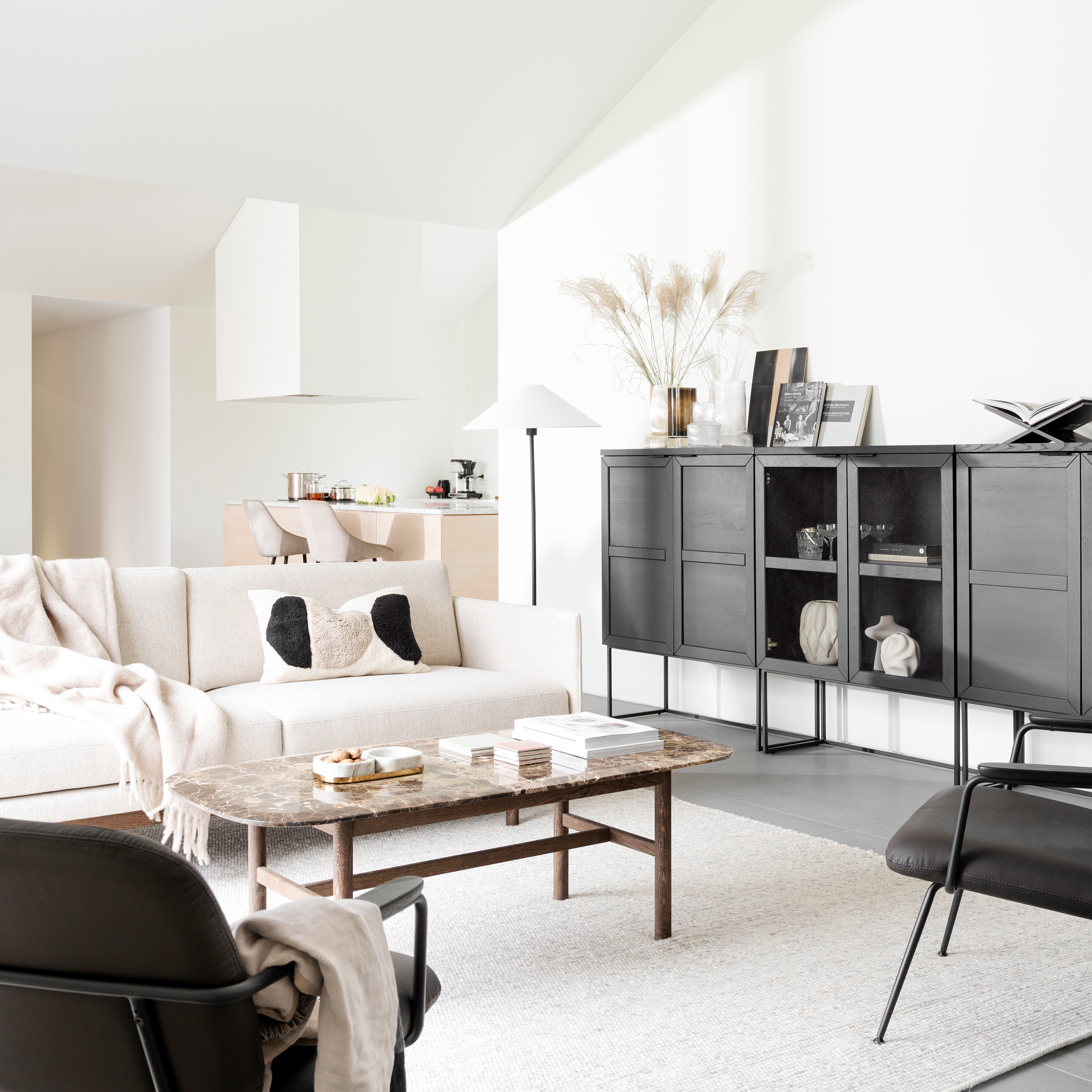 Rowico Home Hammond Soffbord Brun Ek/Brun Marmor 135x62