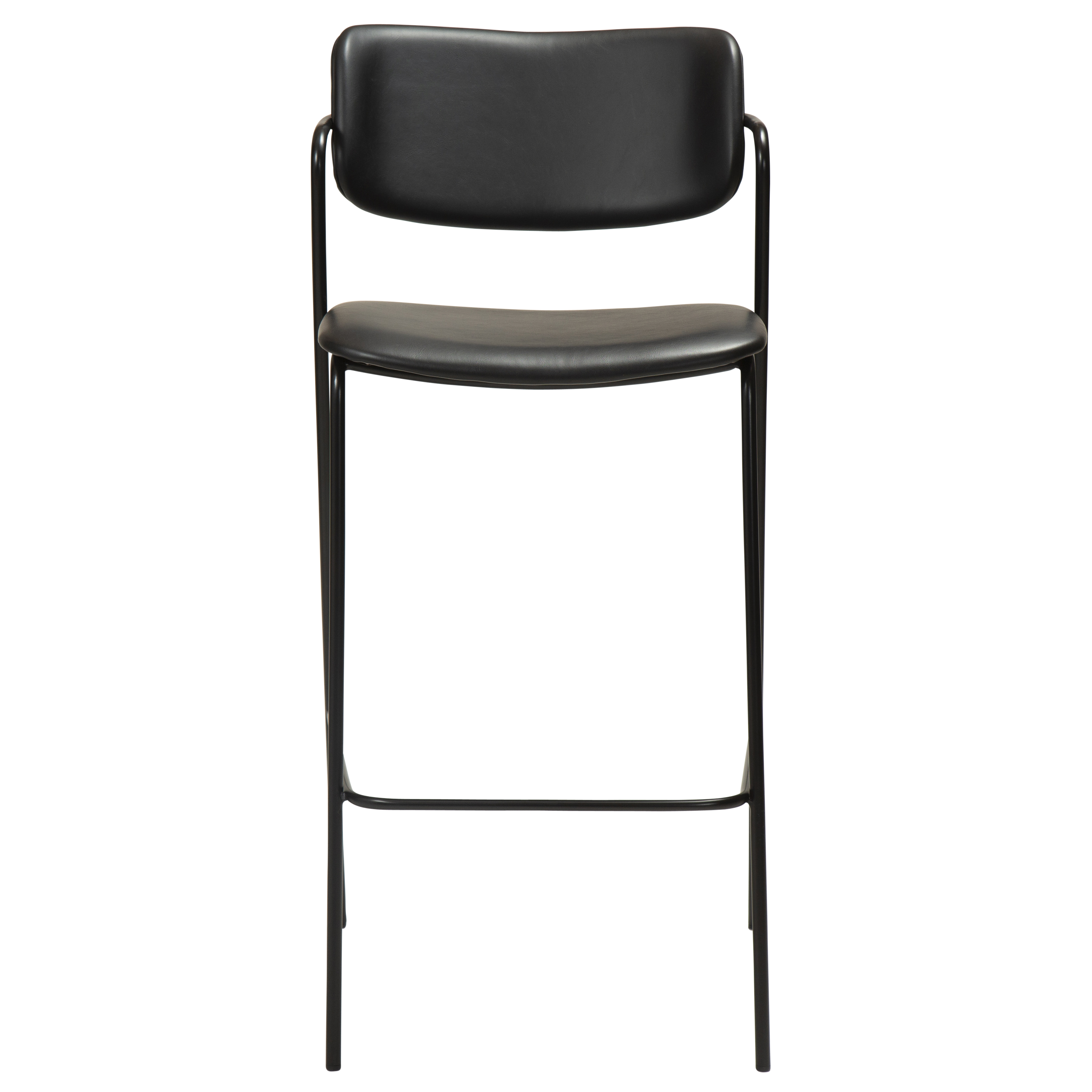 Dan Form Zed Barstol Konstläder Svart/Svart 67cm