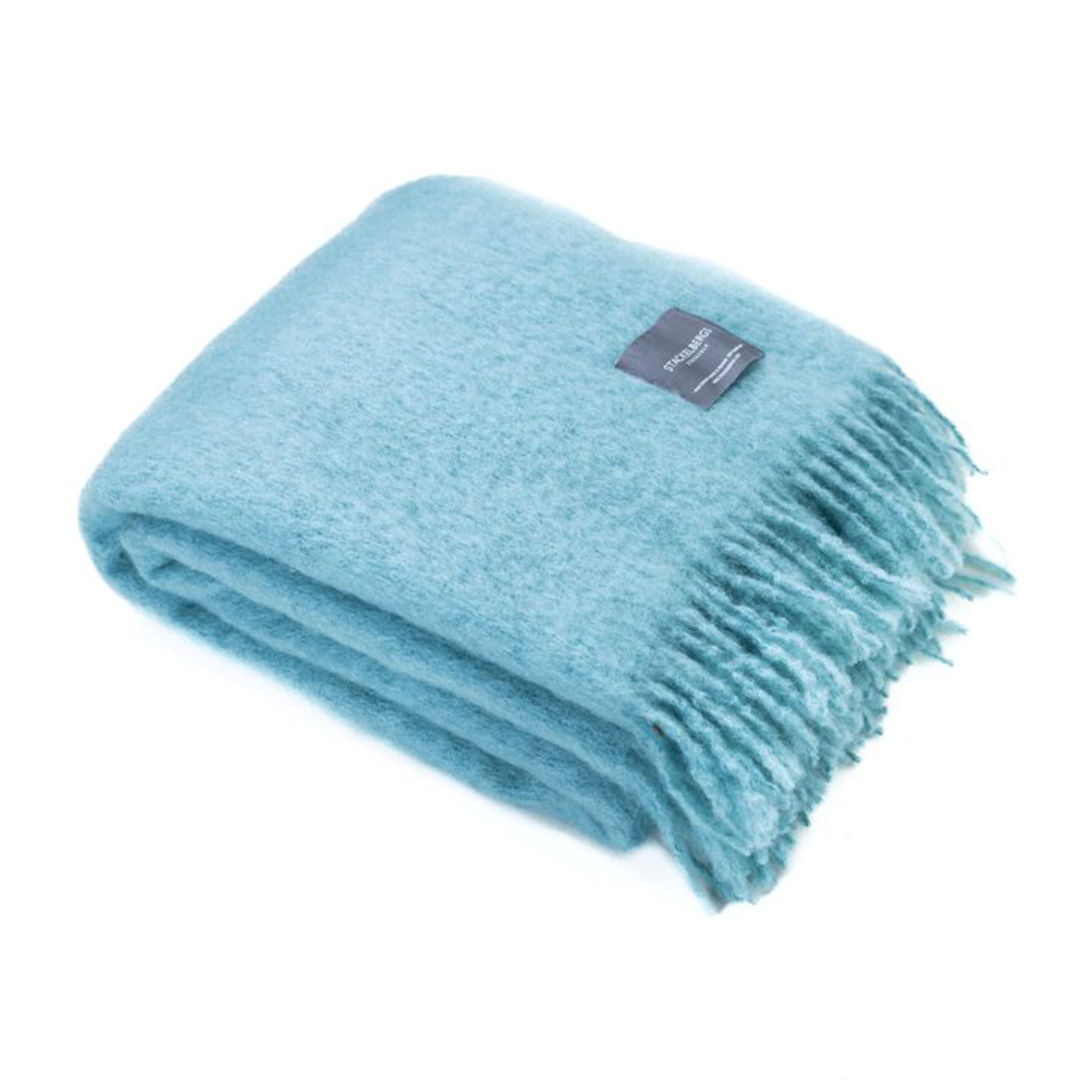 Mohairdecke Aqua Blue