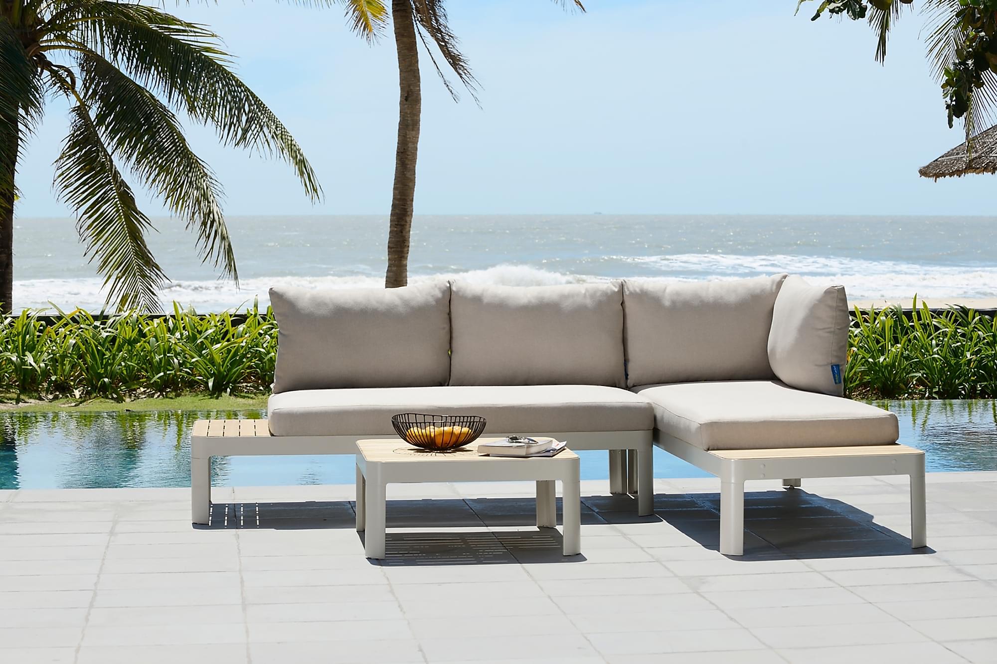 Nordic Outdoor - Paola Loungesoffa inkl Bord Beige