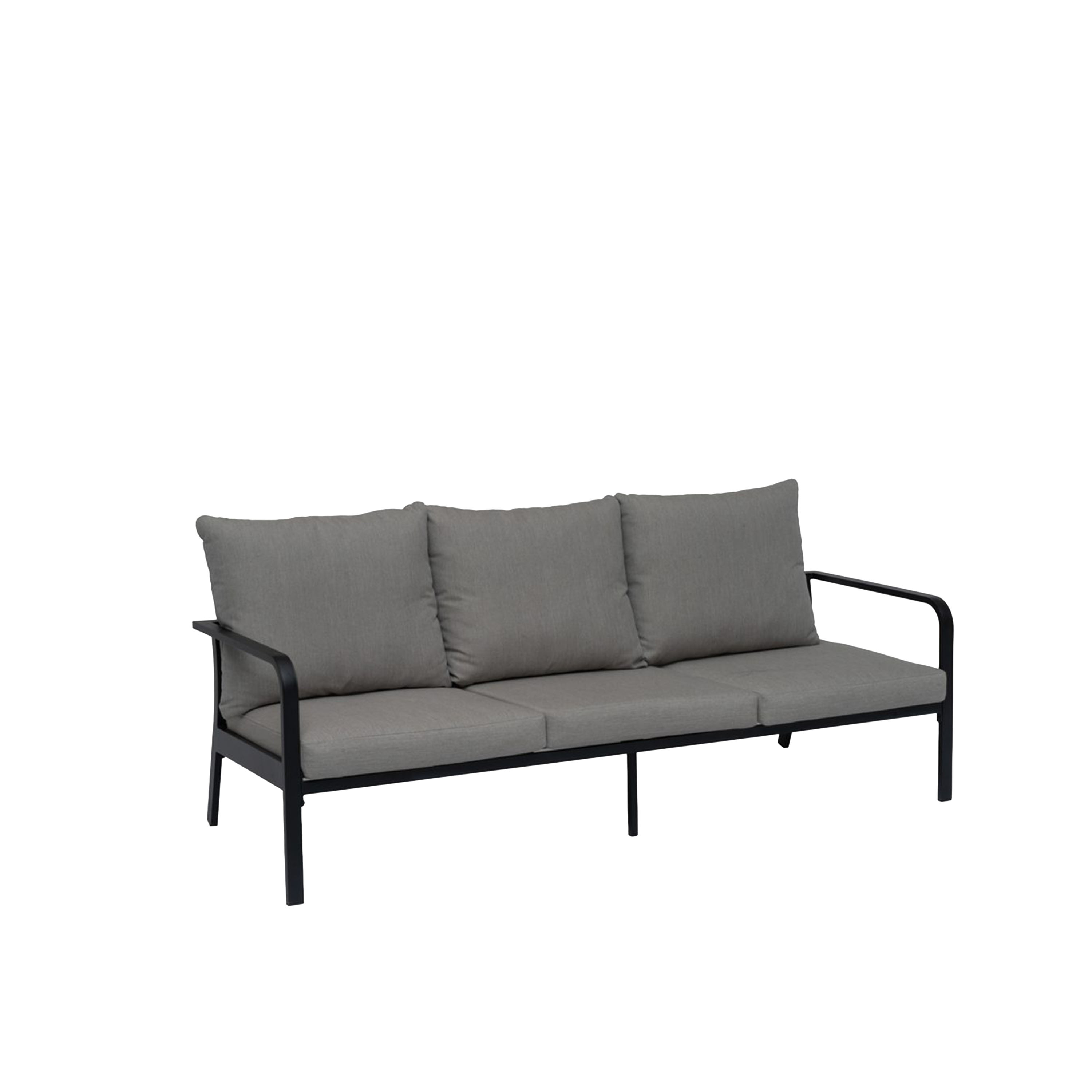 Hånger 3-sits Soffa Svart/Gråbeige 205cm