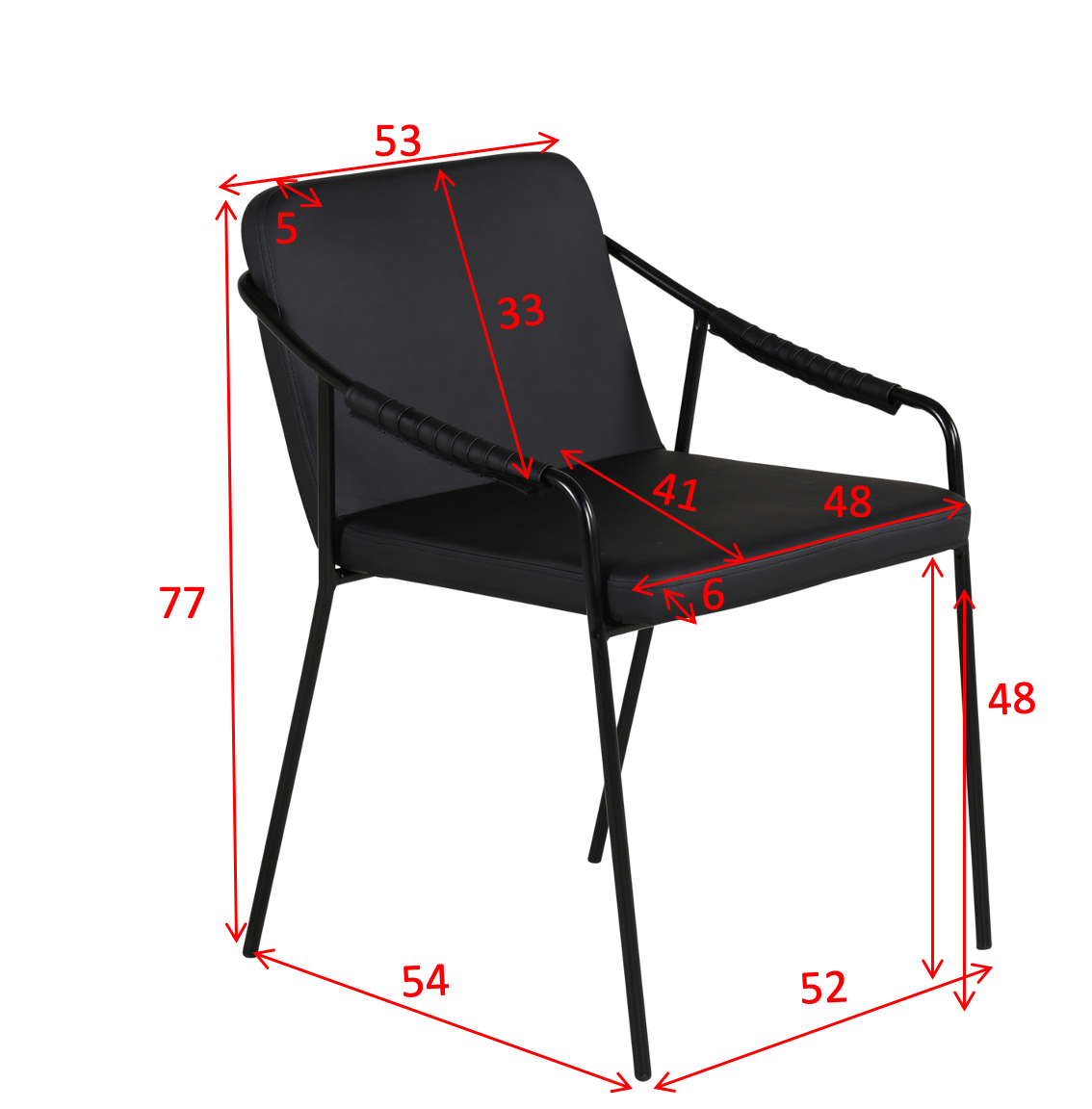 Venture Home Tea Matstol PU Svart