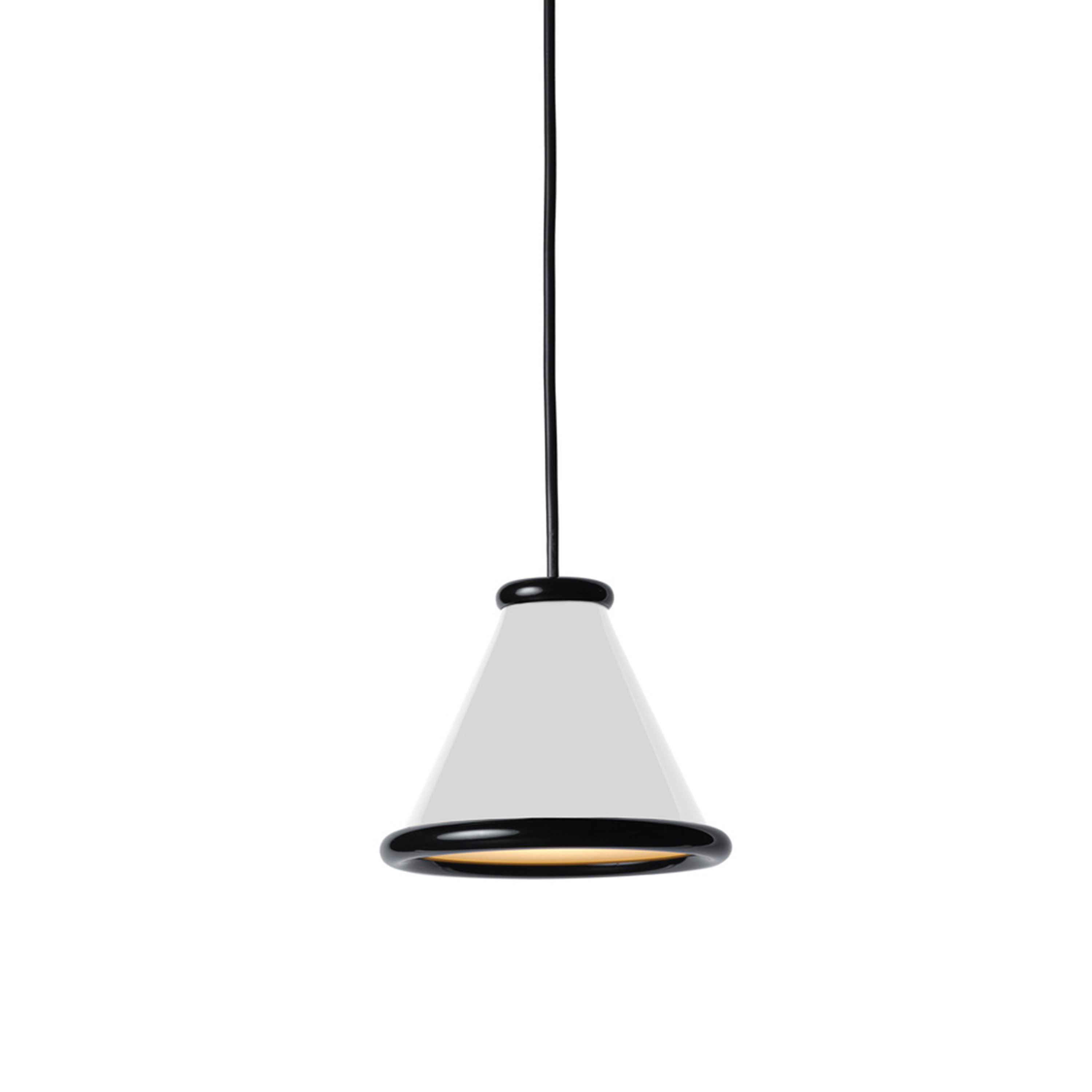 Belle Taklampa Glossy White/Glossy Black Ø15