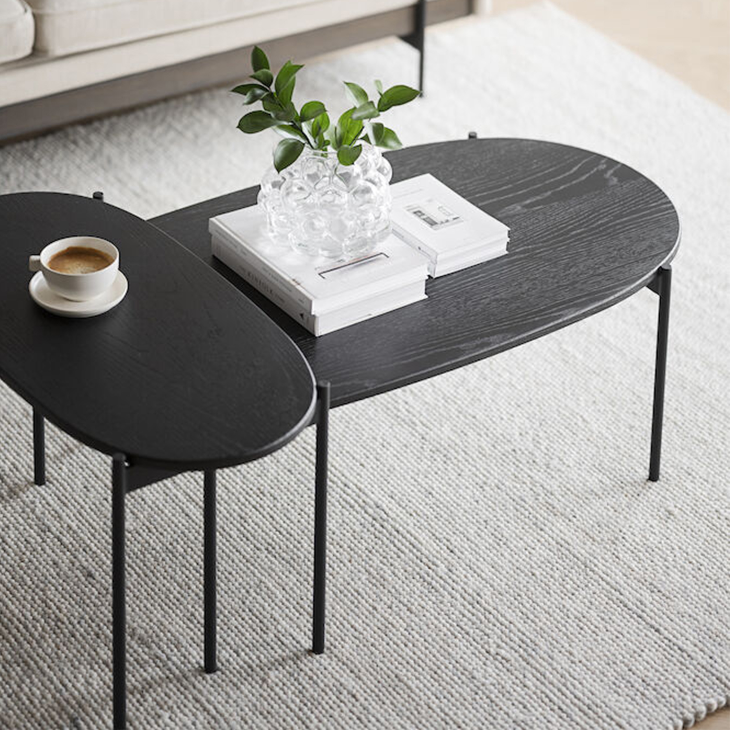 Rowico Home Skye Couchtisch Schwarz 80x40