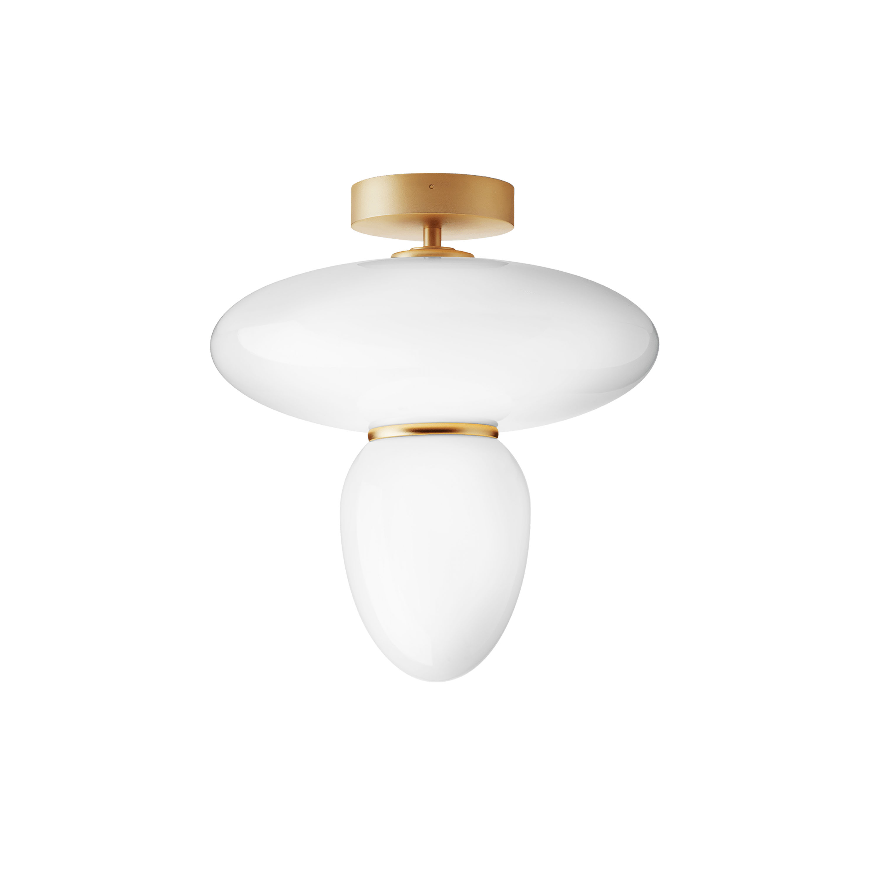 Rizzatto 42 Taklampa Satin Brass/Opal