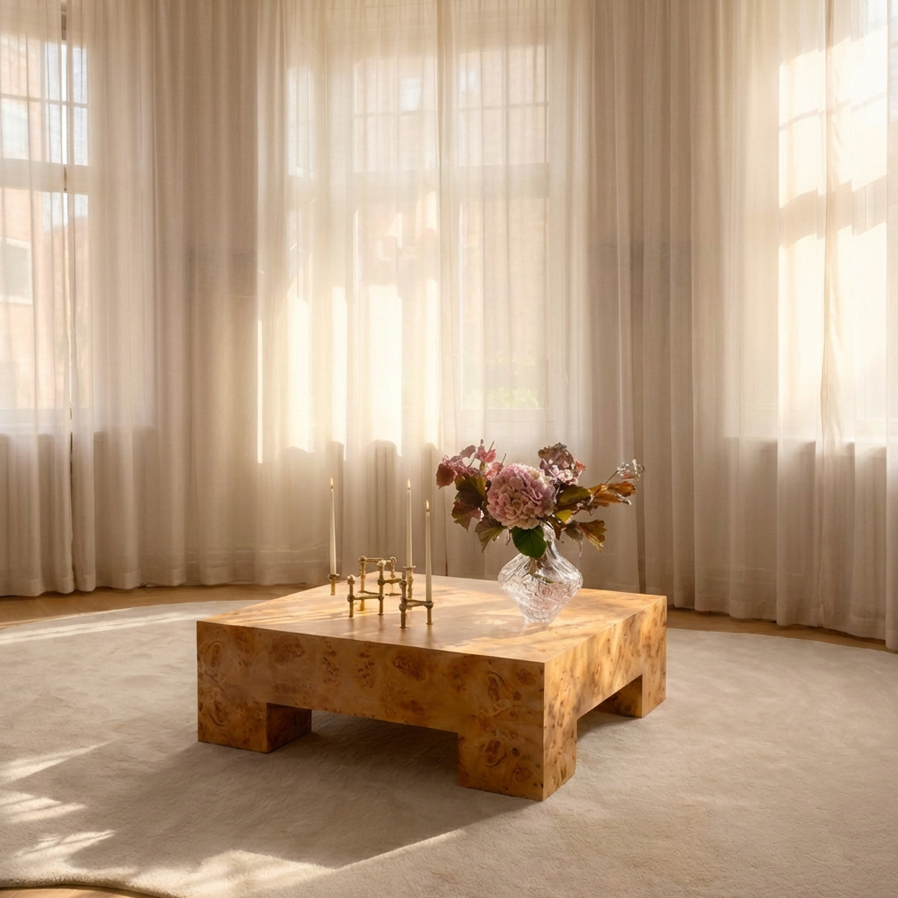 Sleepo Collection Chunky Coffee Table Poplar 90x90