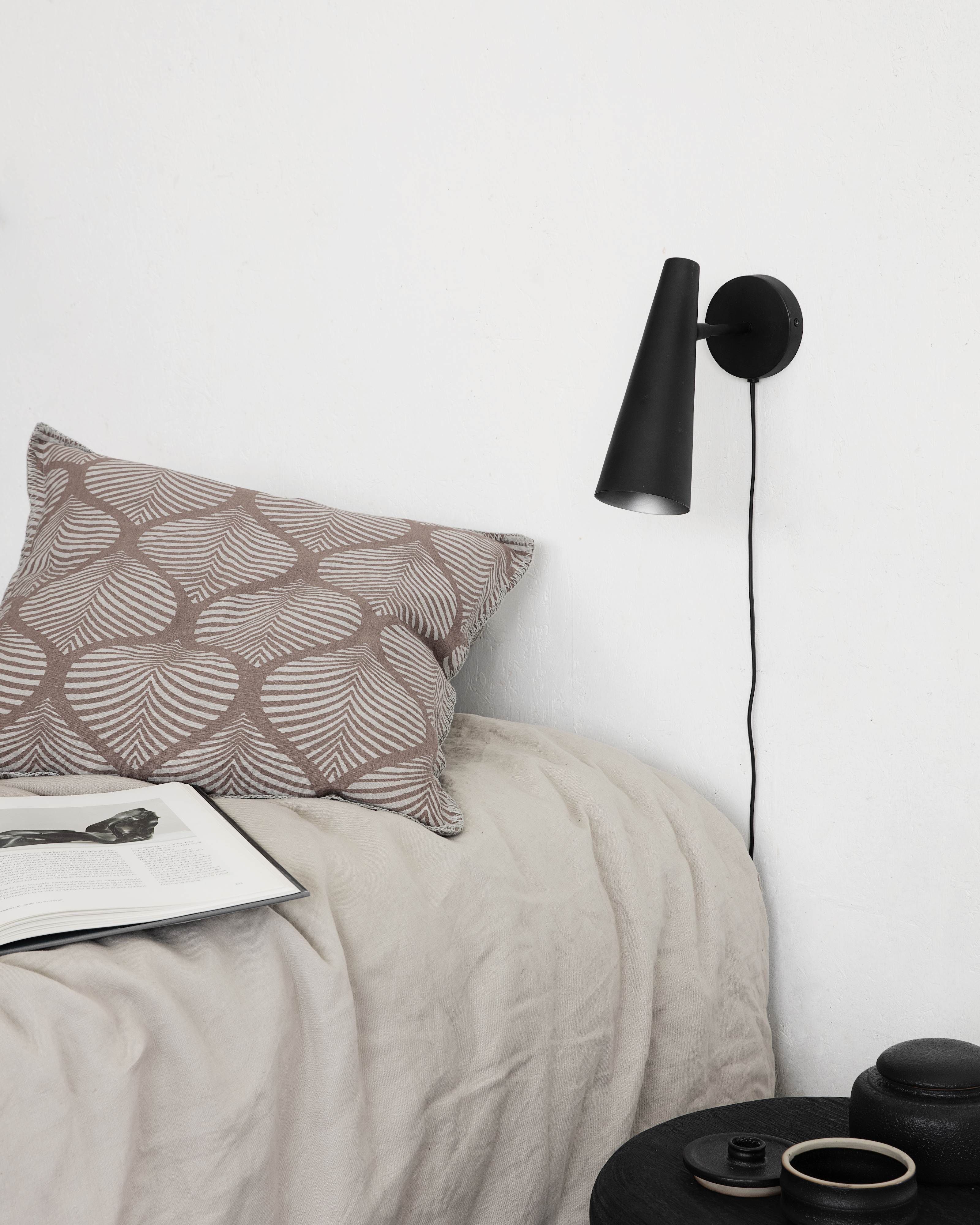 House Doctor Precise Vegglampe Matt Svart 21cm