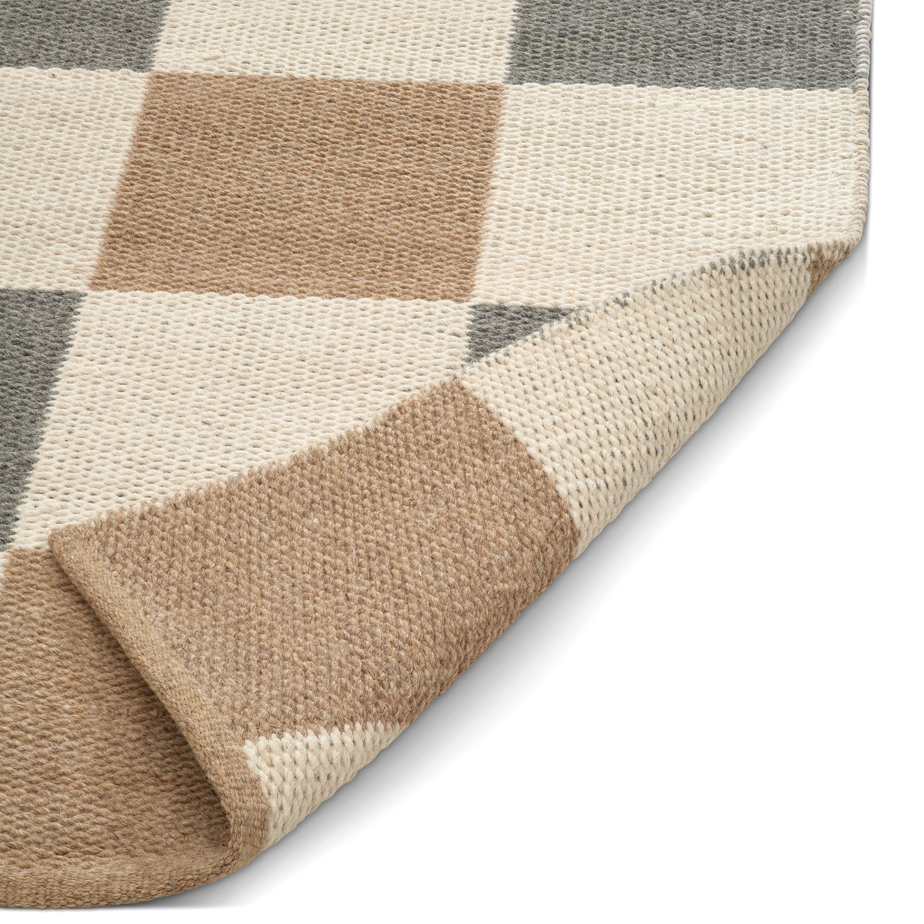 Classic Collection Checked Ullmatta Grey/Natural 170x230