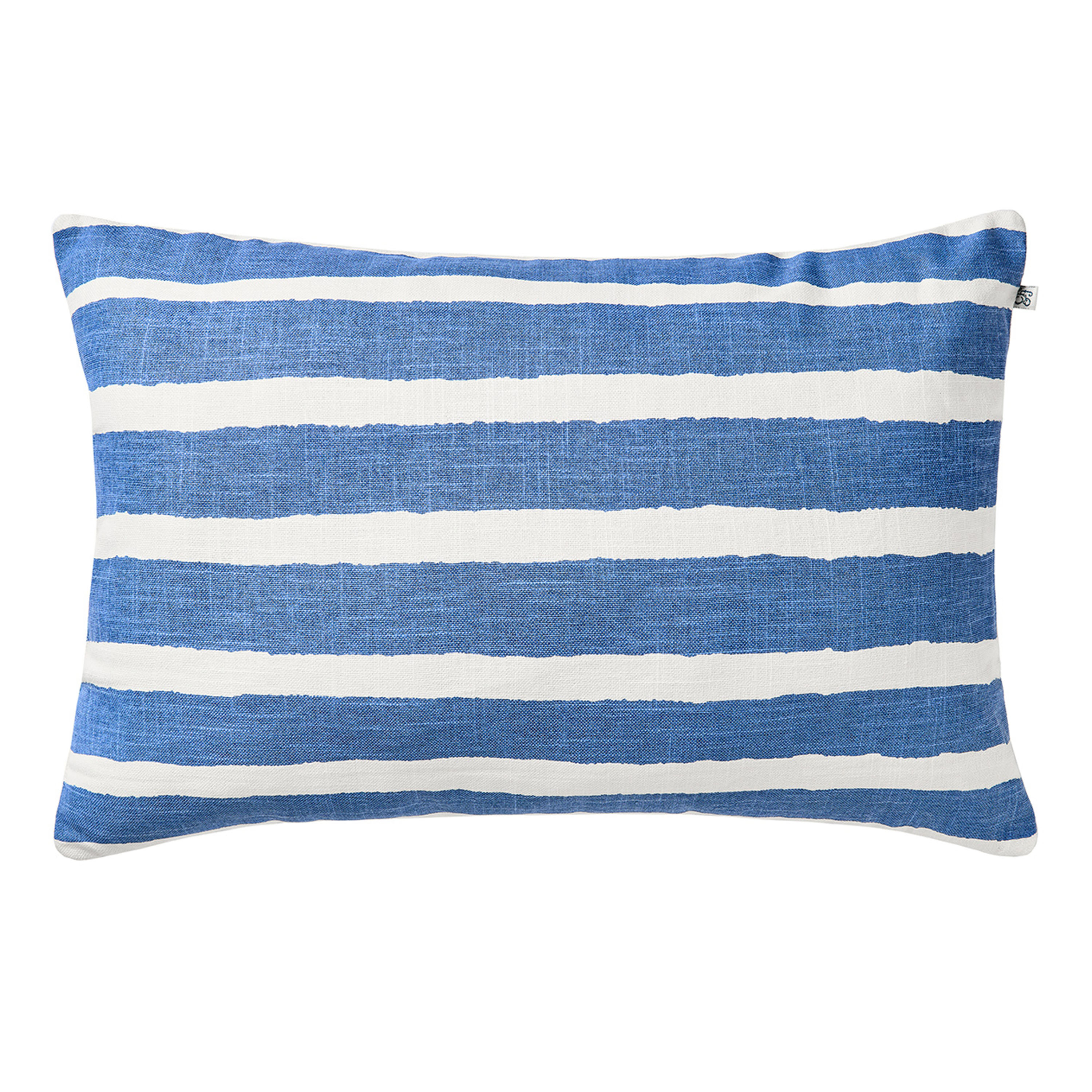 Block Stripe Outdoor Pyntepute Riviera Blue/Off White 40x60