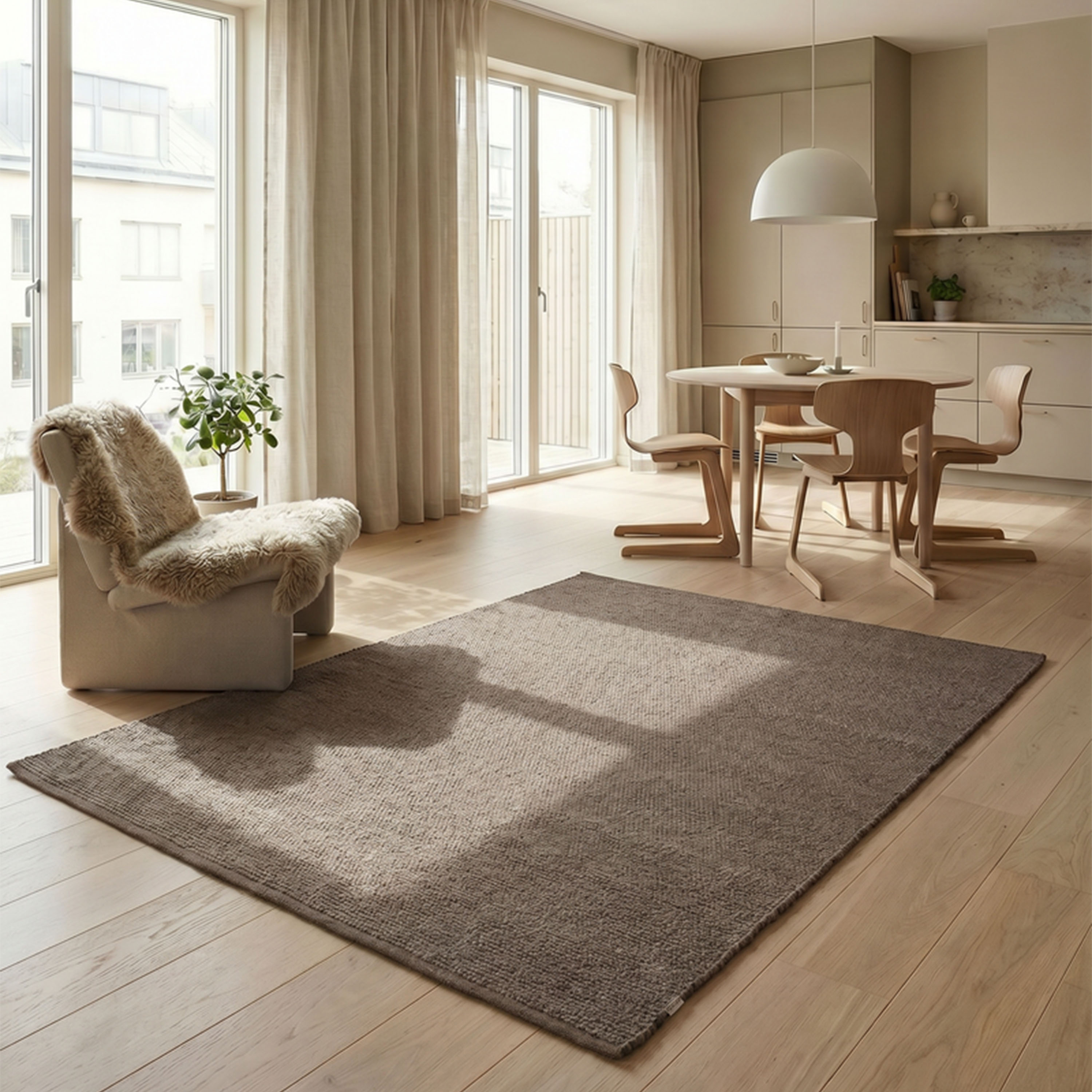 Classic Collection Merino Ullteppe Brun 250x350