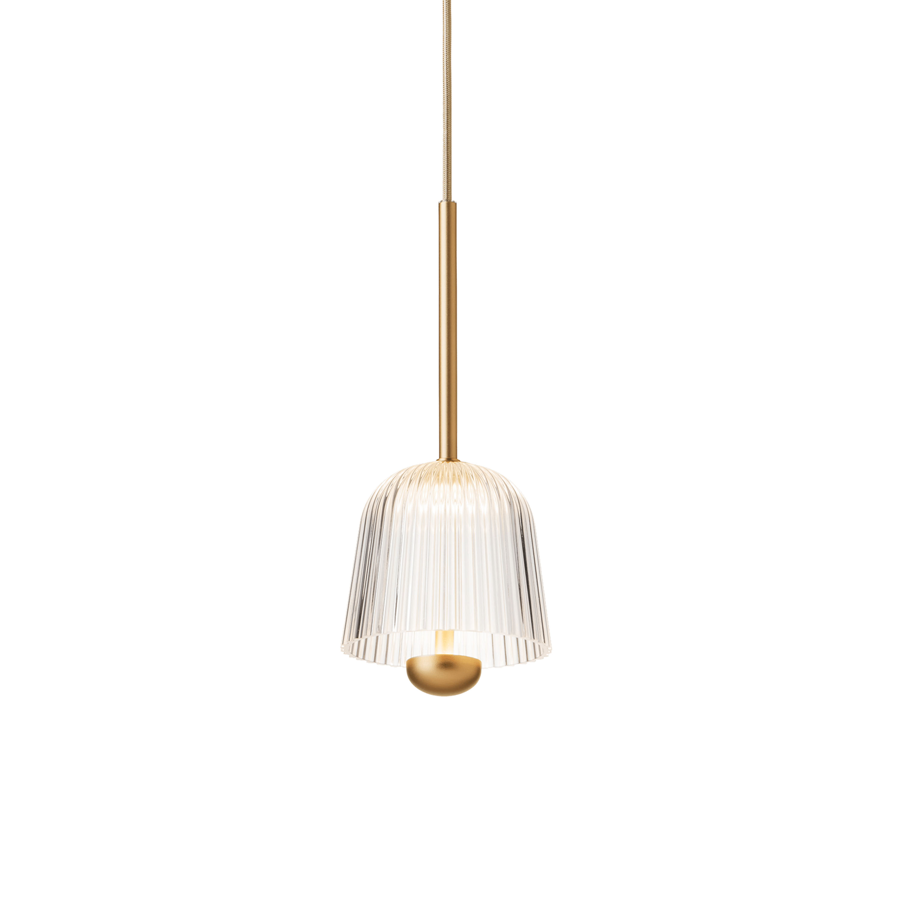 Nuura Asteea 1 Taklampa Satin Brass/Ripple Clear