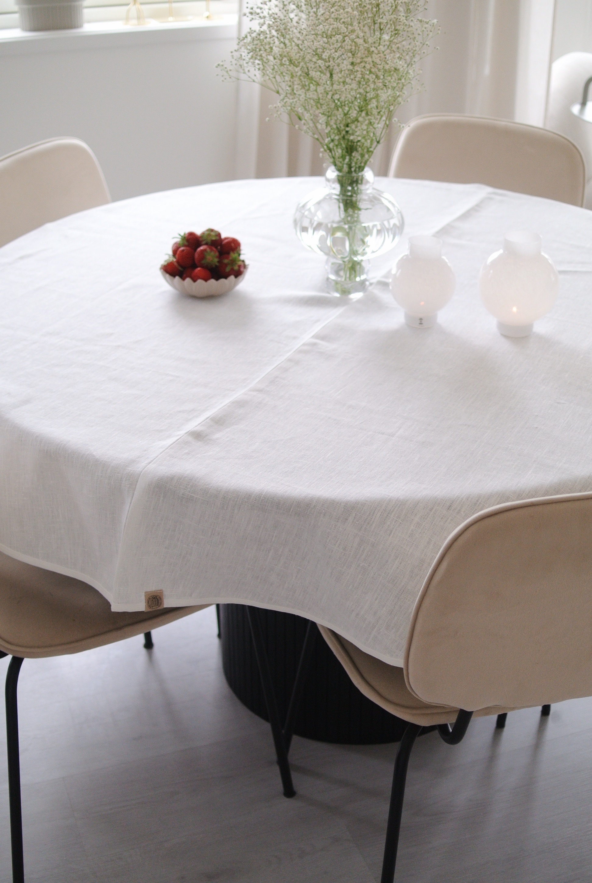 Lovely Linen Classic Linentischdecke Zitrone Ø170