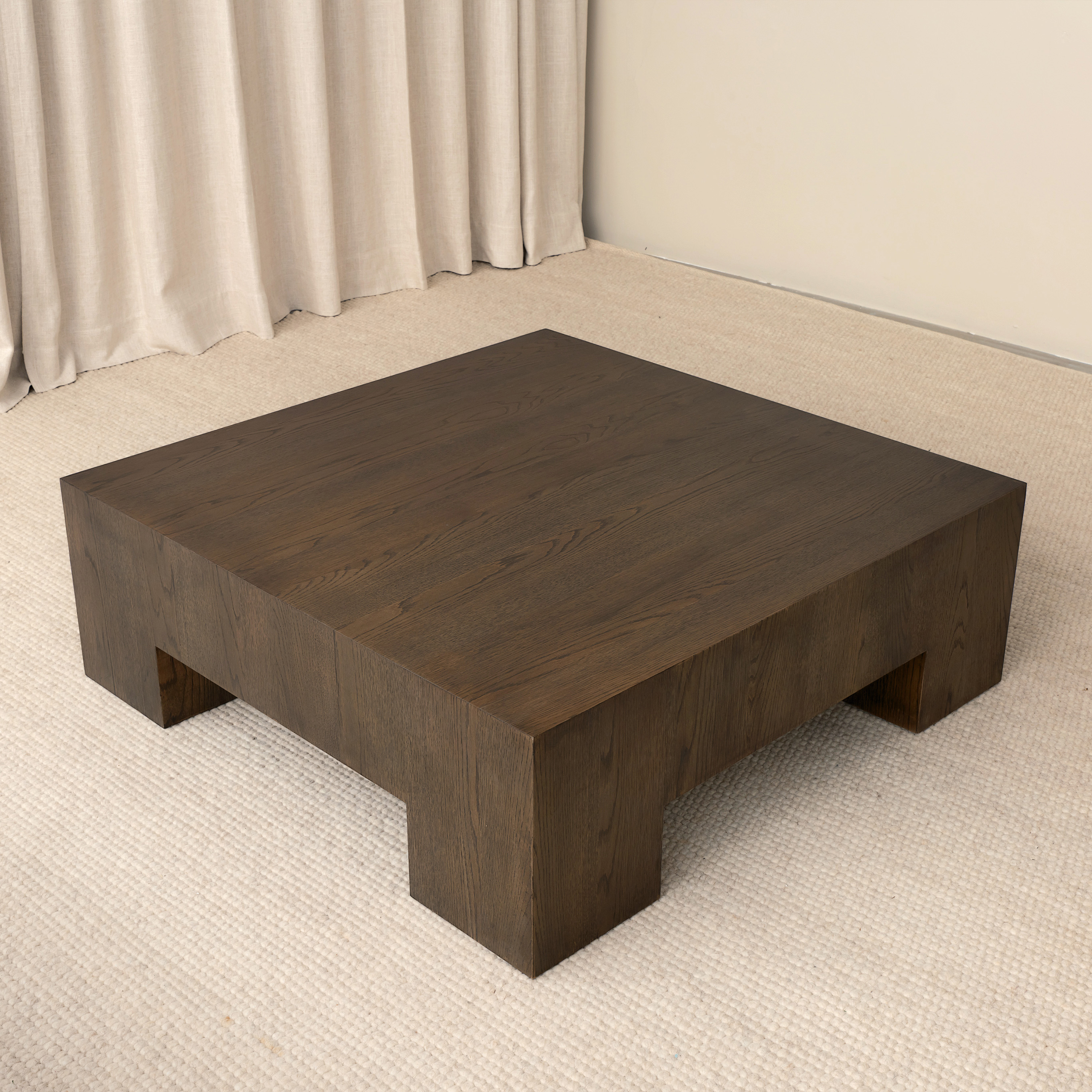Sleepo Collection - Chunky Sofabord Brunbeiset Eik 90x90 - Salongbord