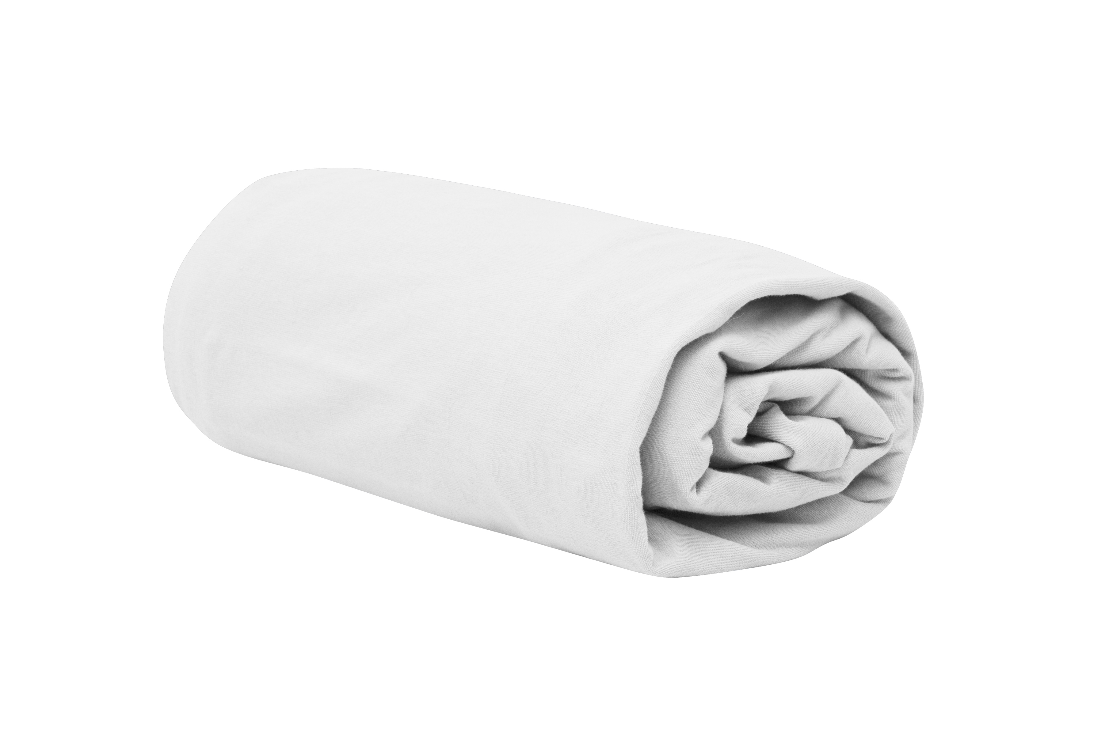 Fitted Sheet Satin White 90x200