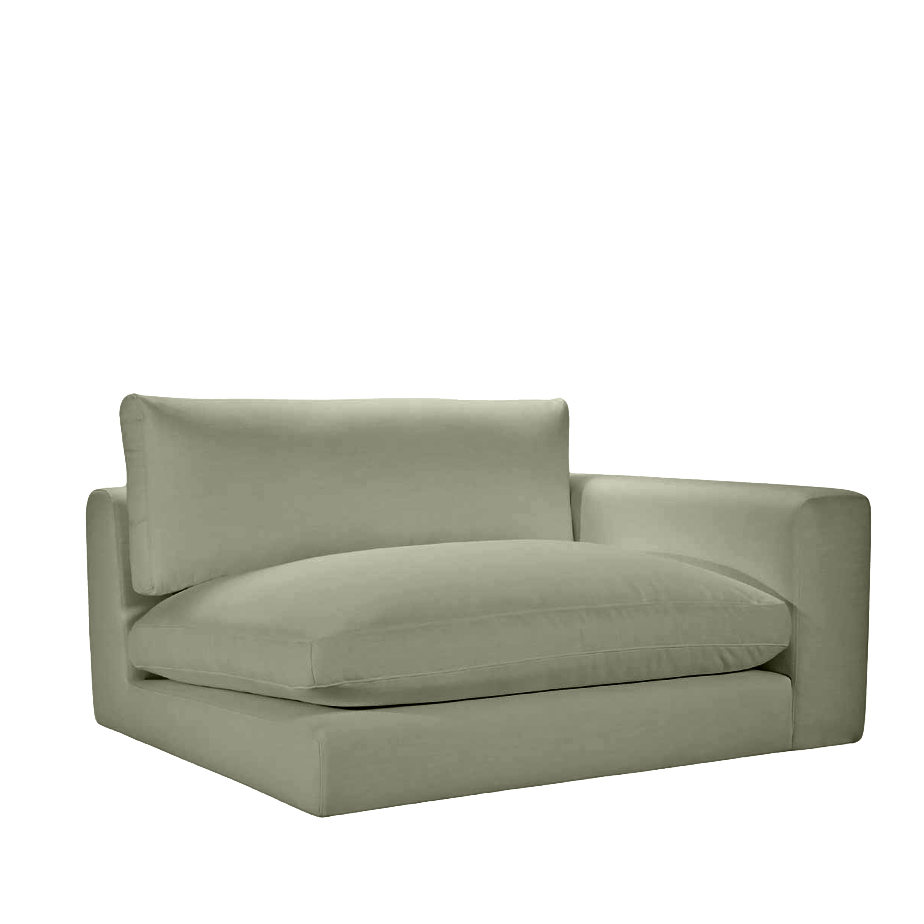 Sleepo Collection Capri 1.5-sits Soffmodul Höger Armstöd Green 142cm