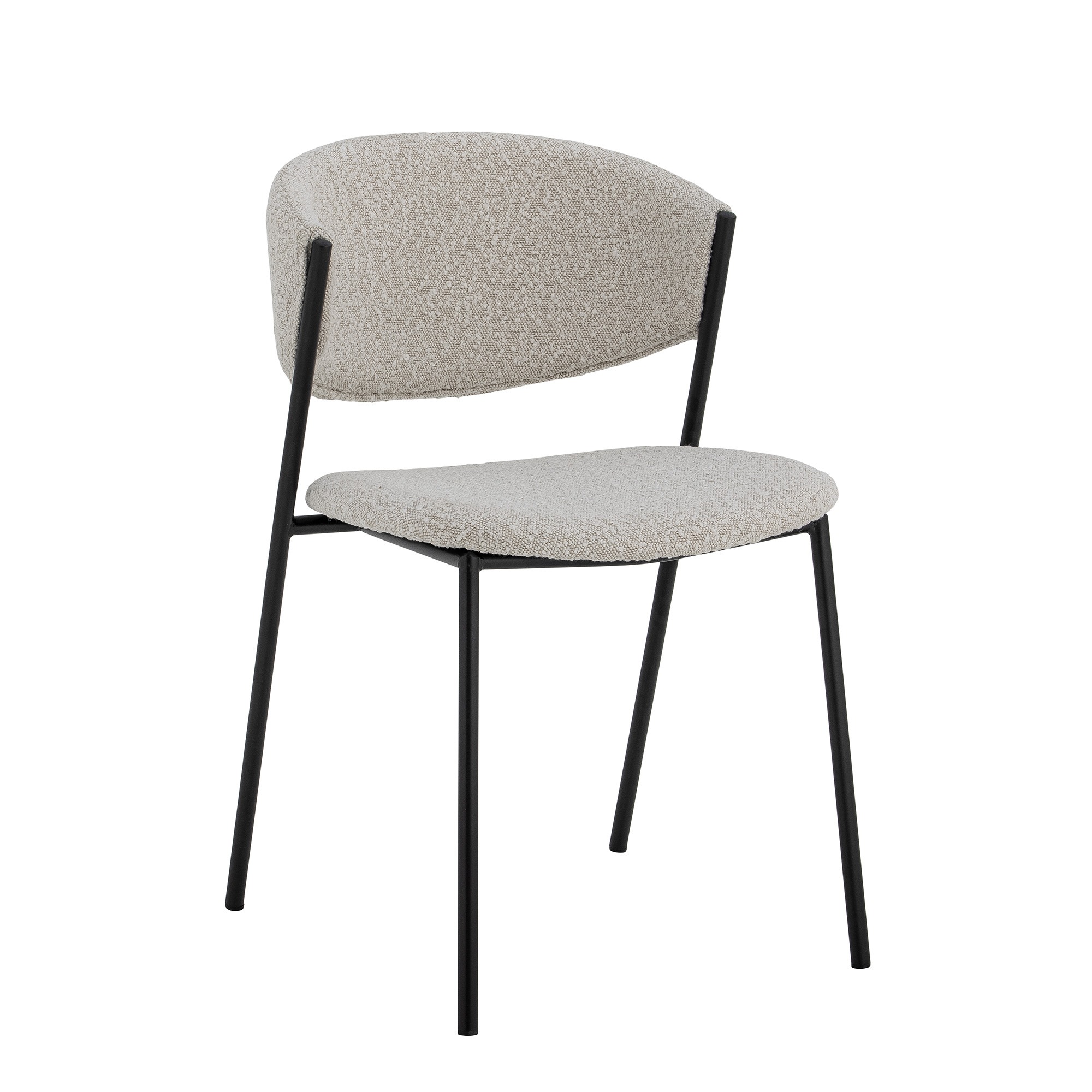 Marlo Ruokatuoli Bouclé Valkoinen