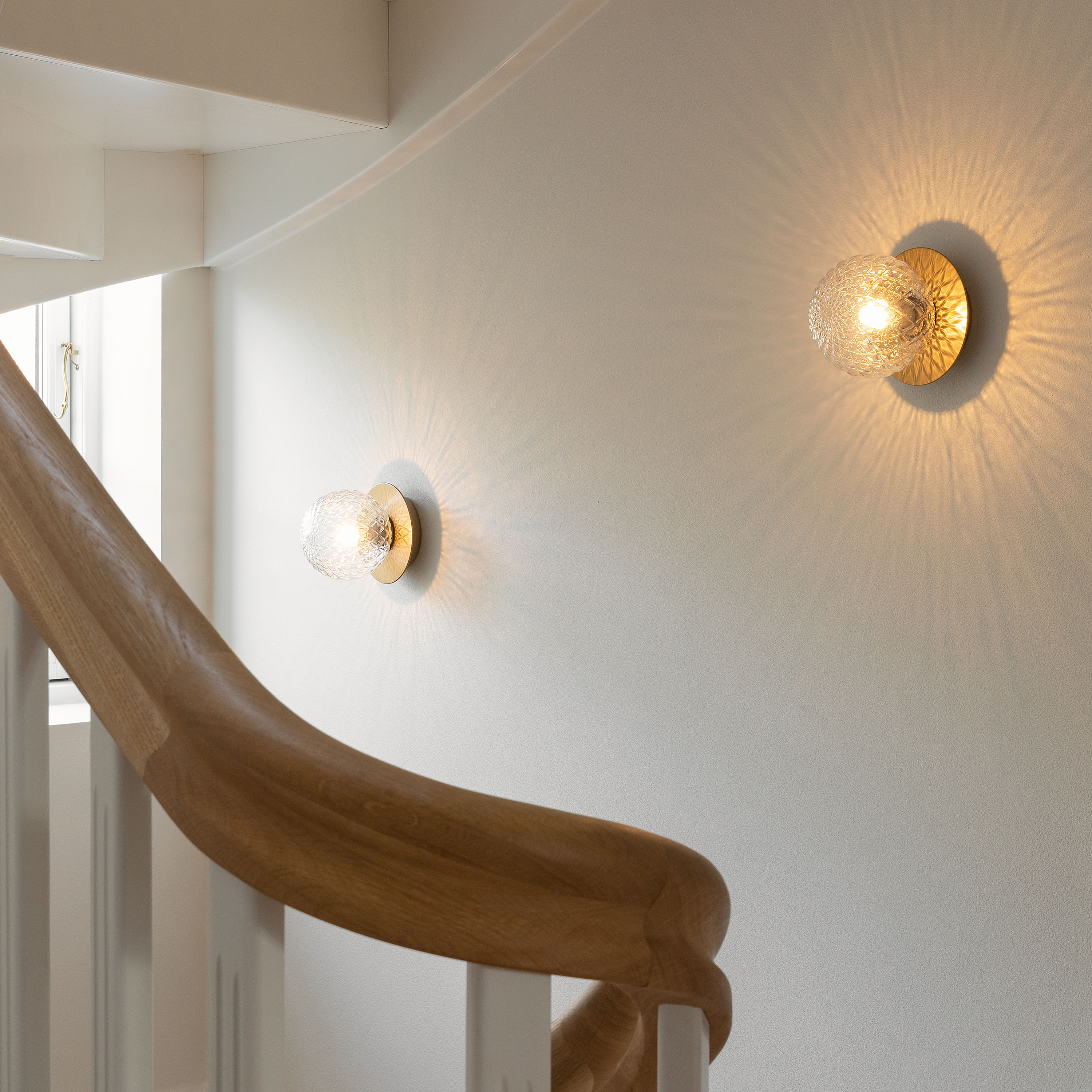 Nuura Liila 1 Vägg/Taklampa Nordic Gold/Optic Clear Small