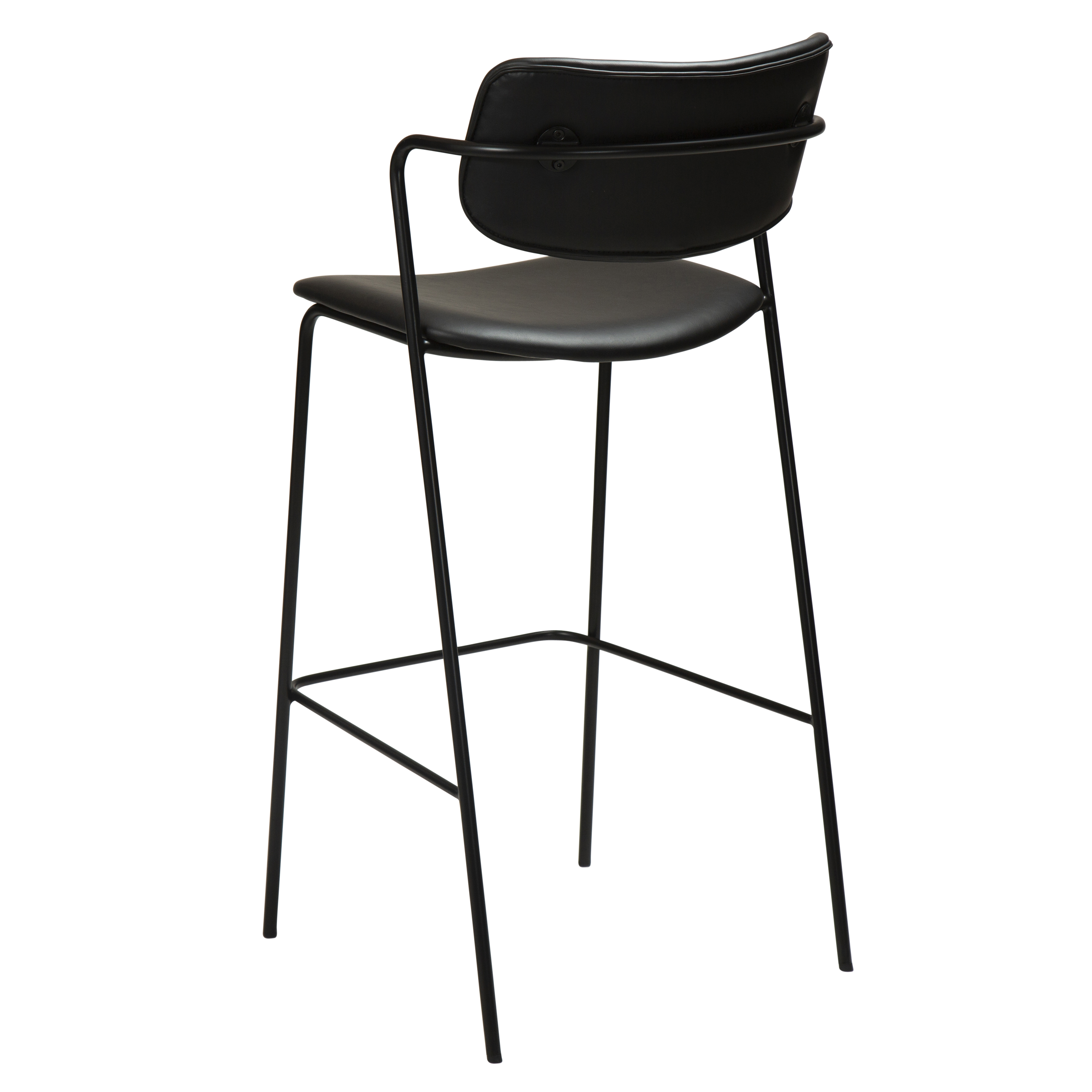 Dan Form Zed Barstol Konstläder Svart/Svart 67cm