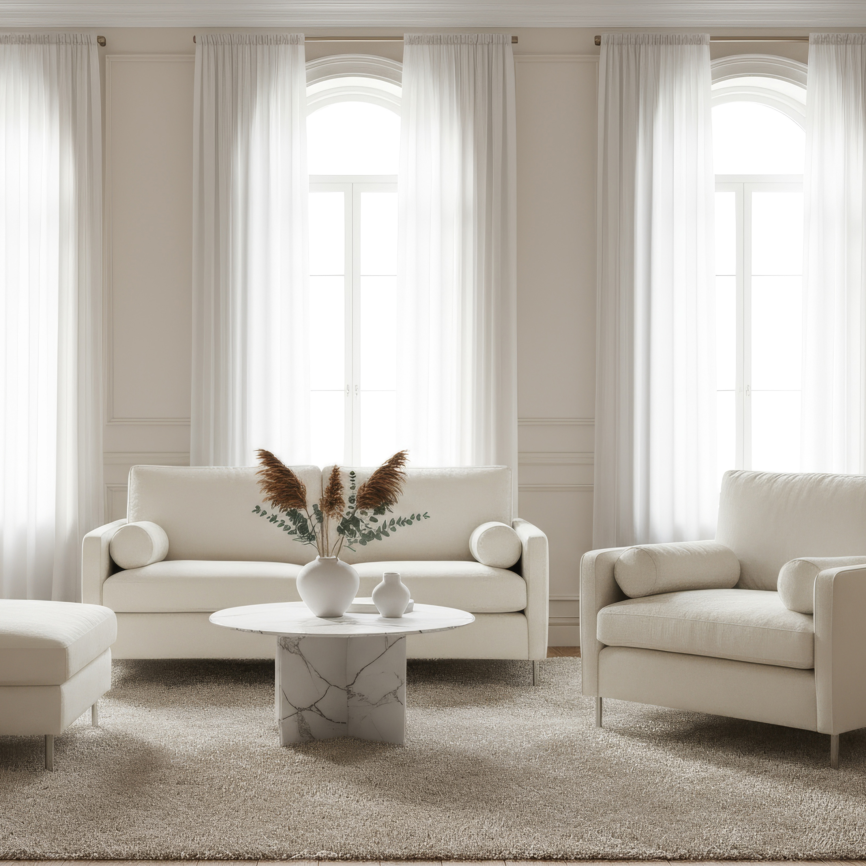 Sleepo Collection Åre 2-seters Sofa Krem 177cm