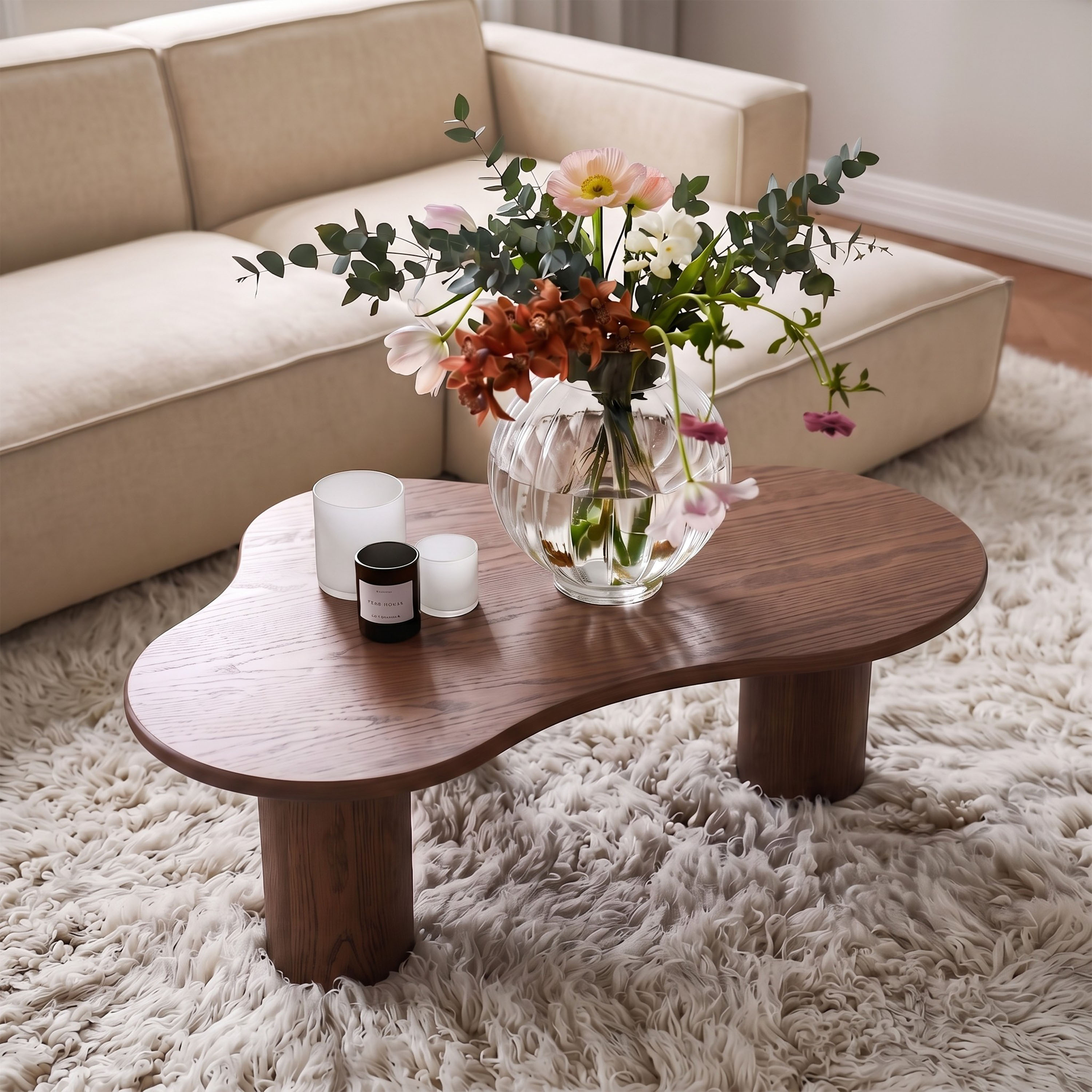 Mocha Couchtisch Hellbraun Gebeizte Eiche 120cm