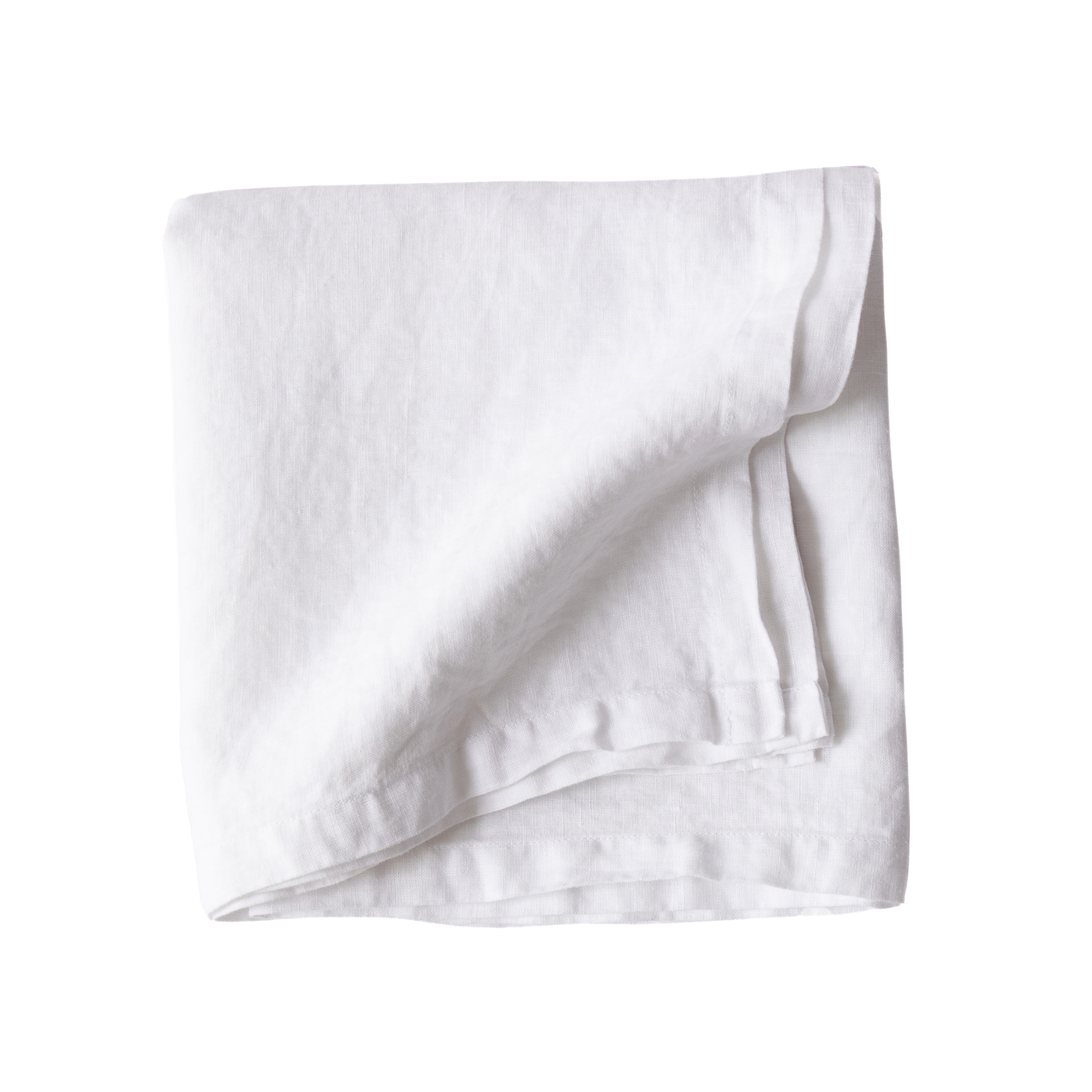 Tell me more - Duk Linneduk Bleket Hvit 175x175 - Duker