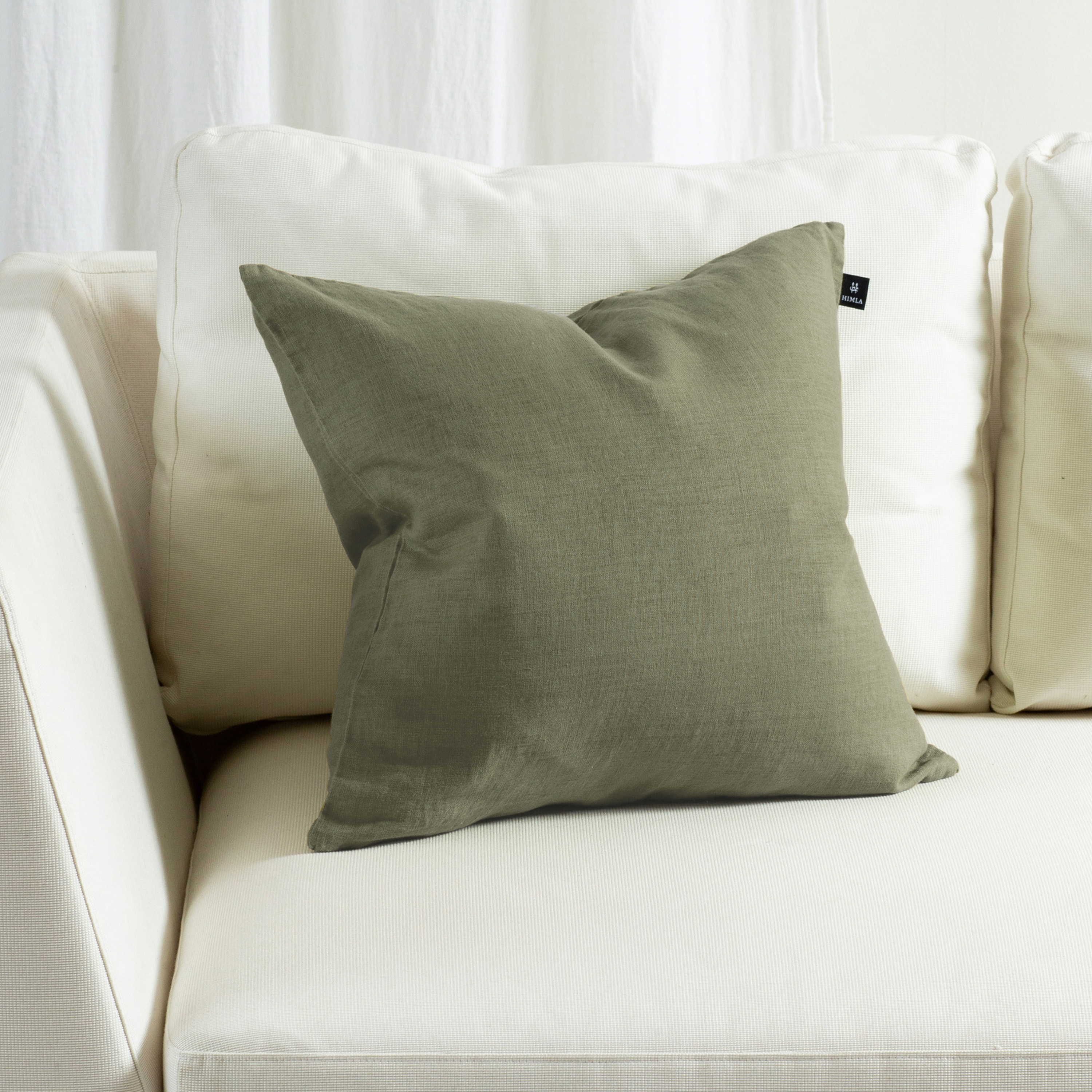 Himla Sunshine Kissenbezug Leinen Sage 60x60