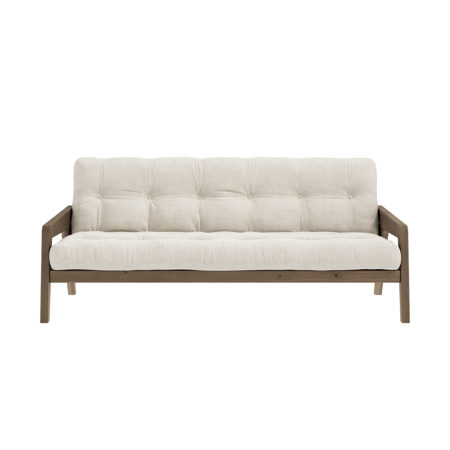 Karup Design - Grab Schlafsofa Braun/Ivory Manchester 204cm - Weiß