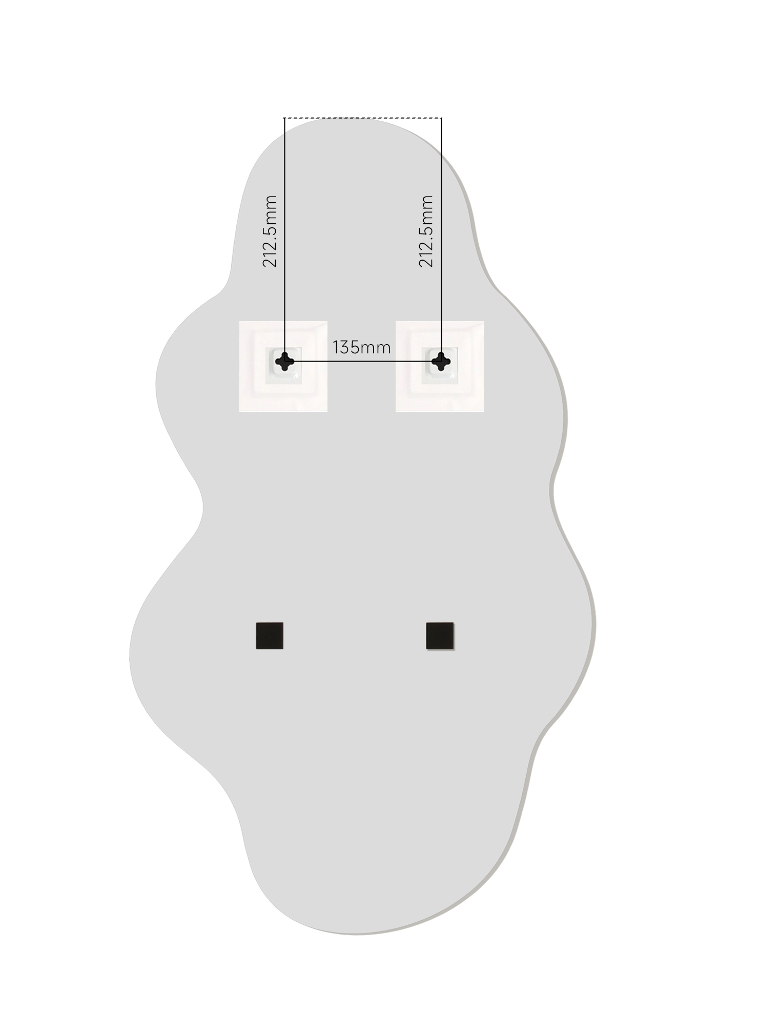 Sleepo Collection Santorini Wave Mirror 70x40