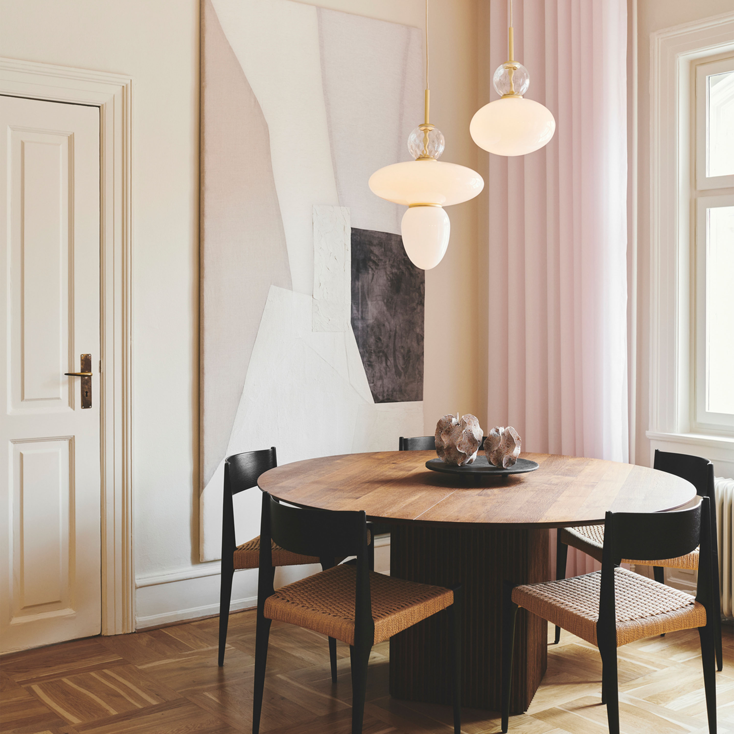 Nuura Rizzatto 32 Taklampa Satin Brass/Opal