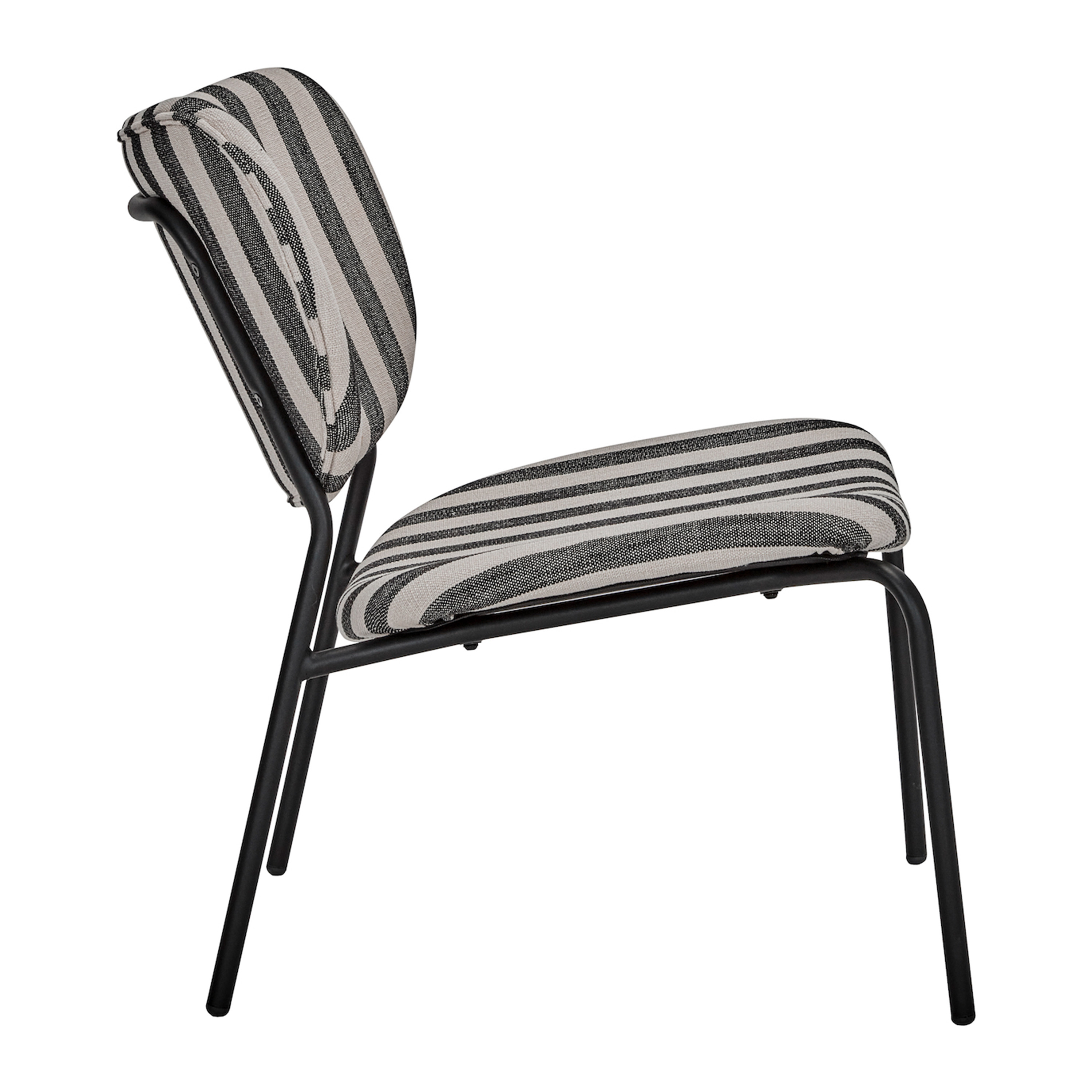 House Doctor Longa Loungesessel Schwarz/Off-White