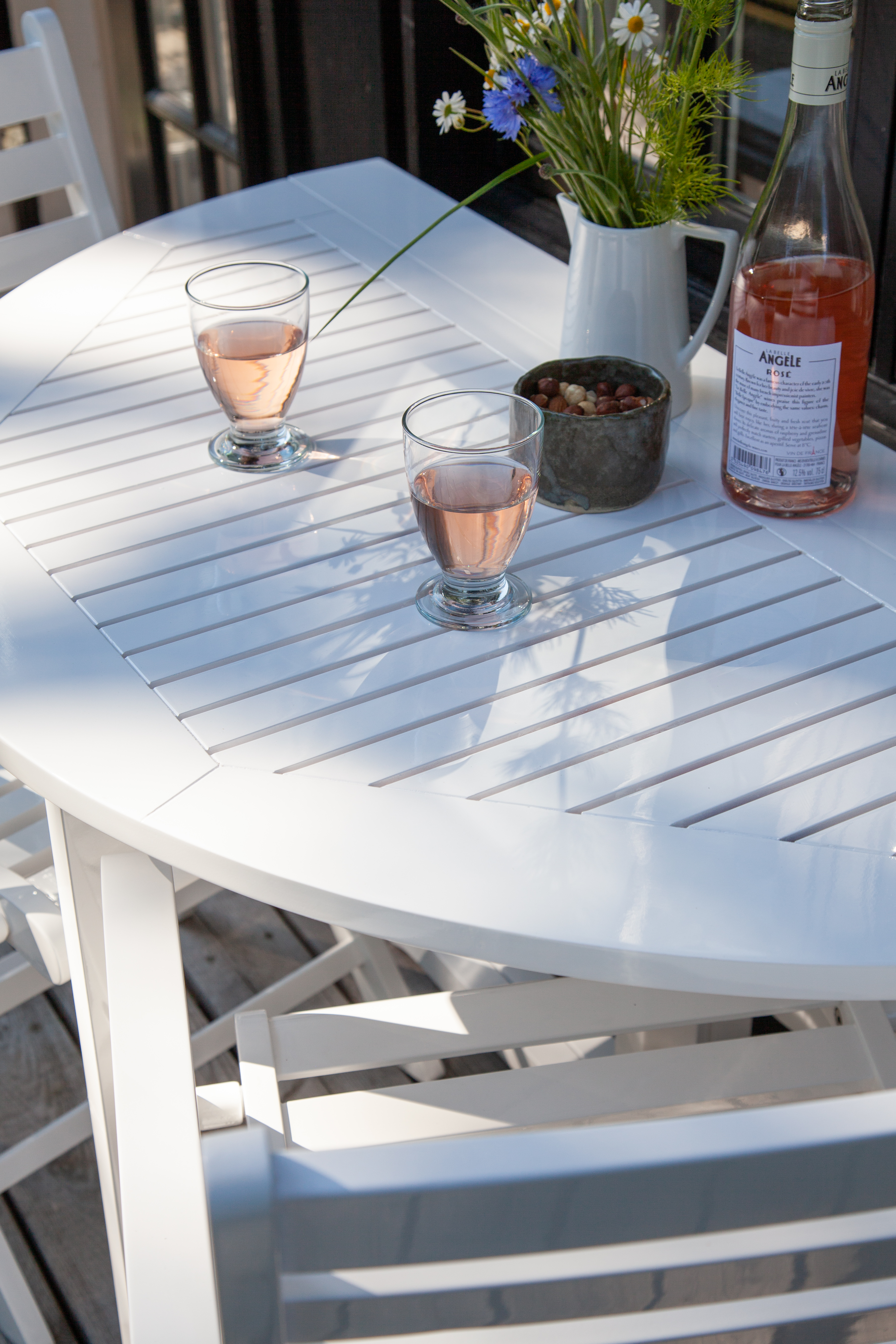 Cinas Butterfly Balkongbord White Ø110