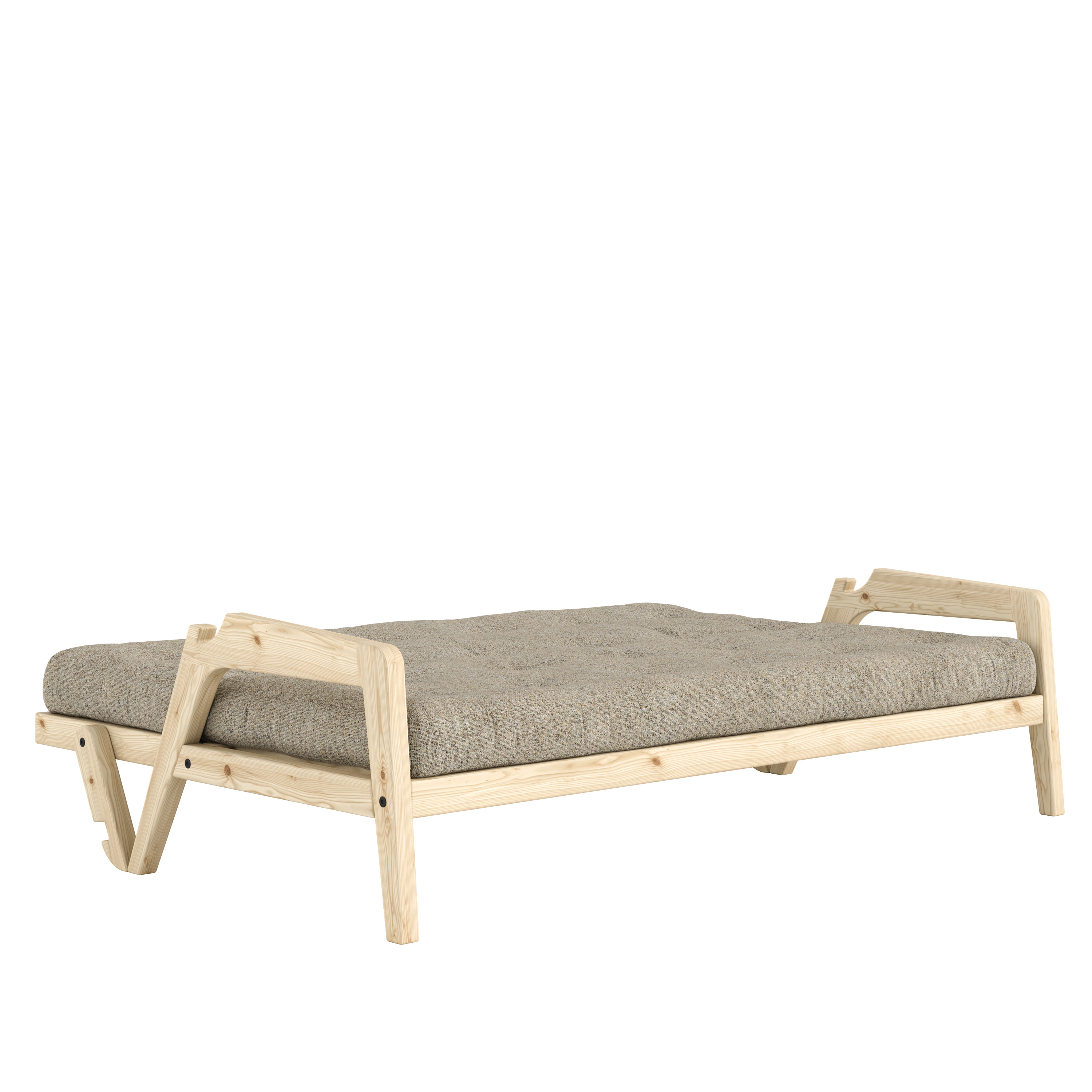 Karup Design Grab Bäddsoffa Clear Lacquered/Warm Sand 204cm