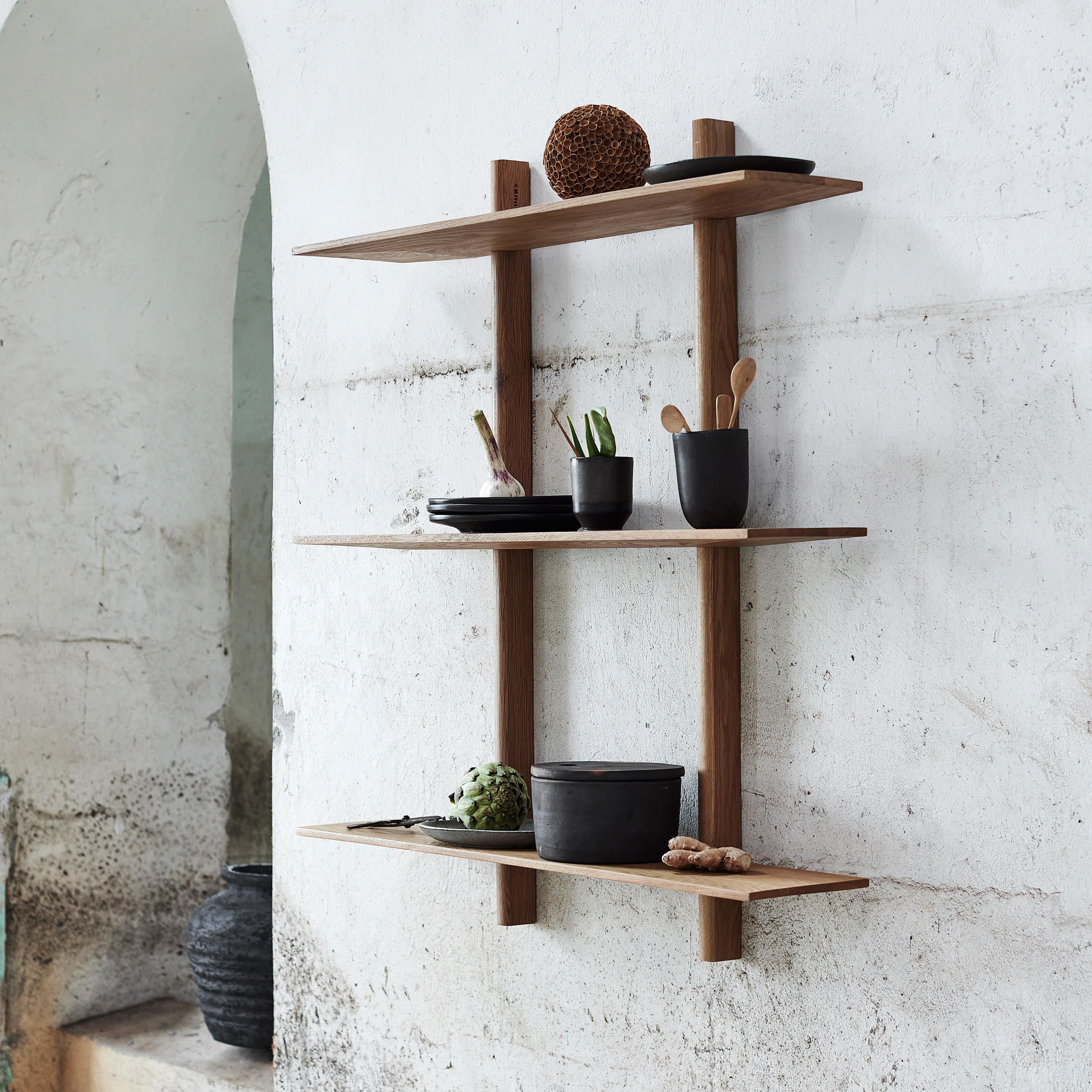 Muubs Noir Seinä­hylly Natural Oil Oak Large