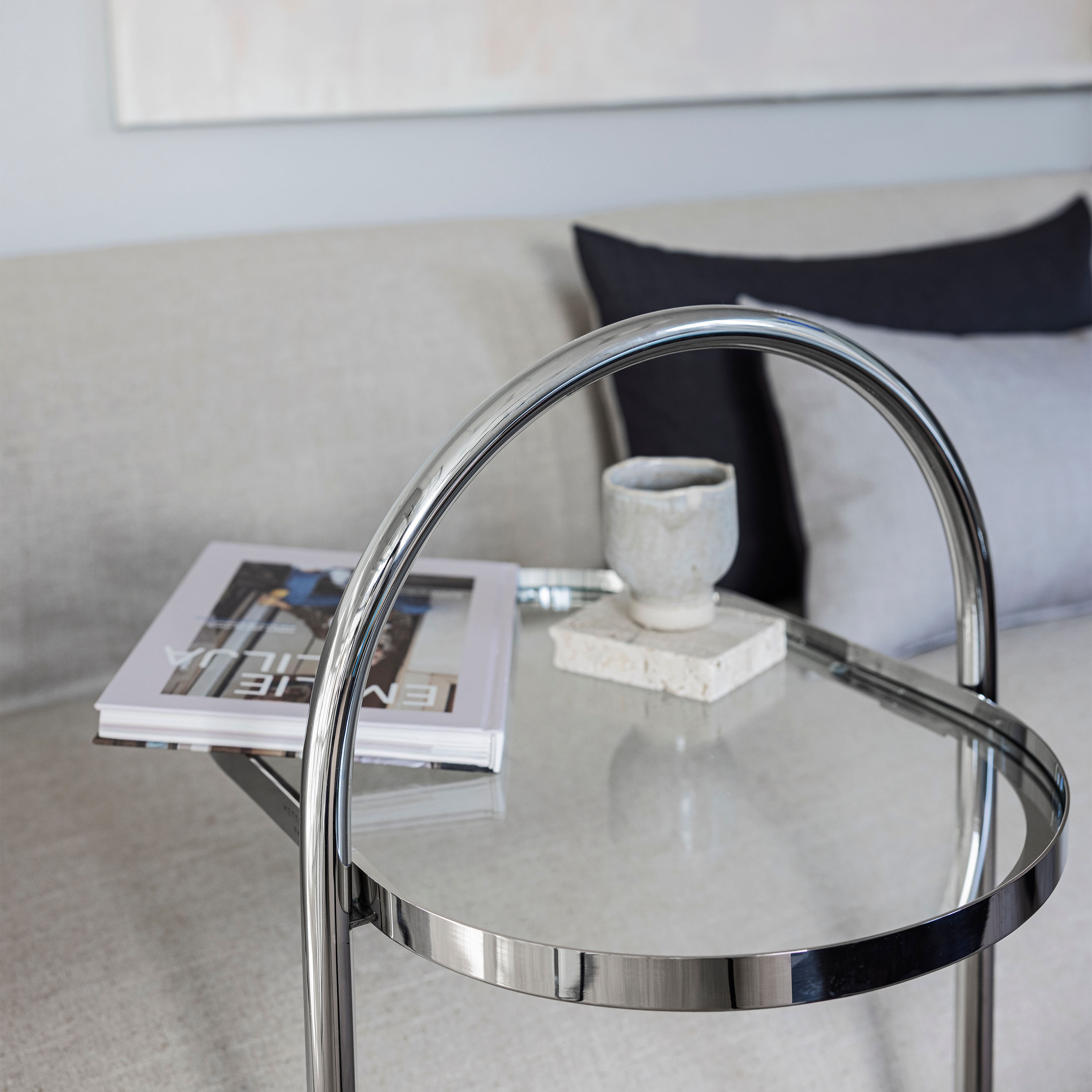 Mette Ditmer Moves Sidobord Chrome 51x76