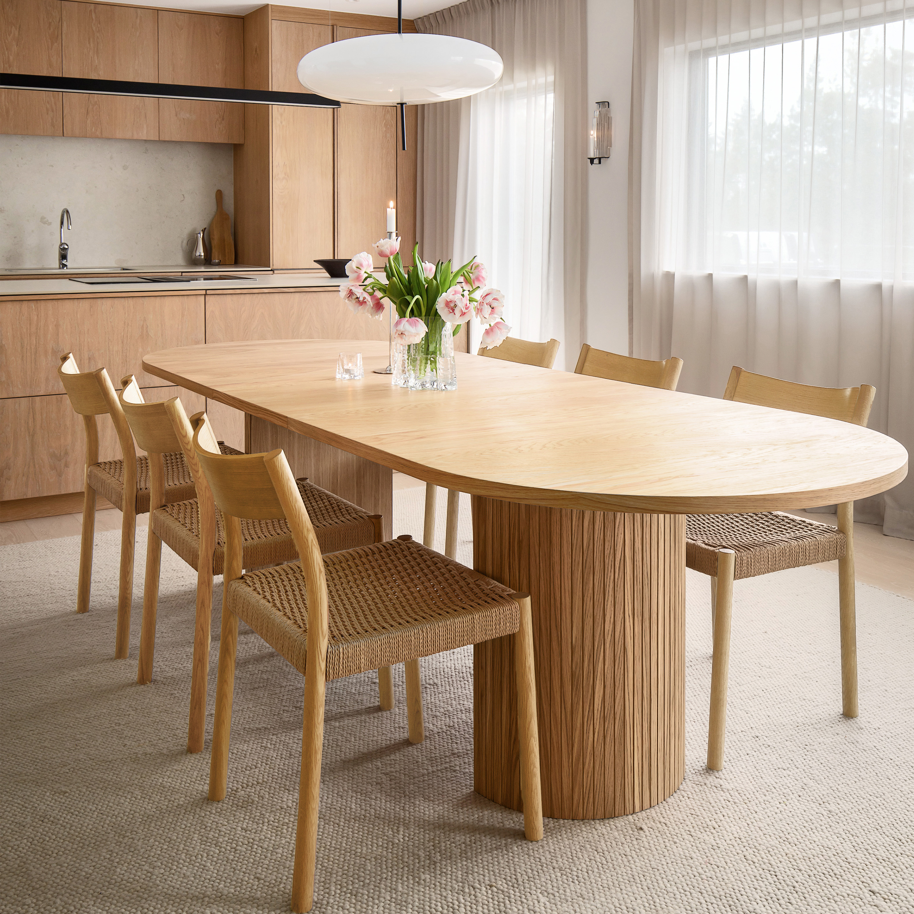 Sleepo Collection Bauer Ruokapöytä Öljytty Tammi 250+50+50