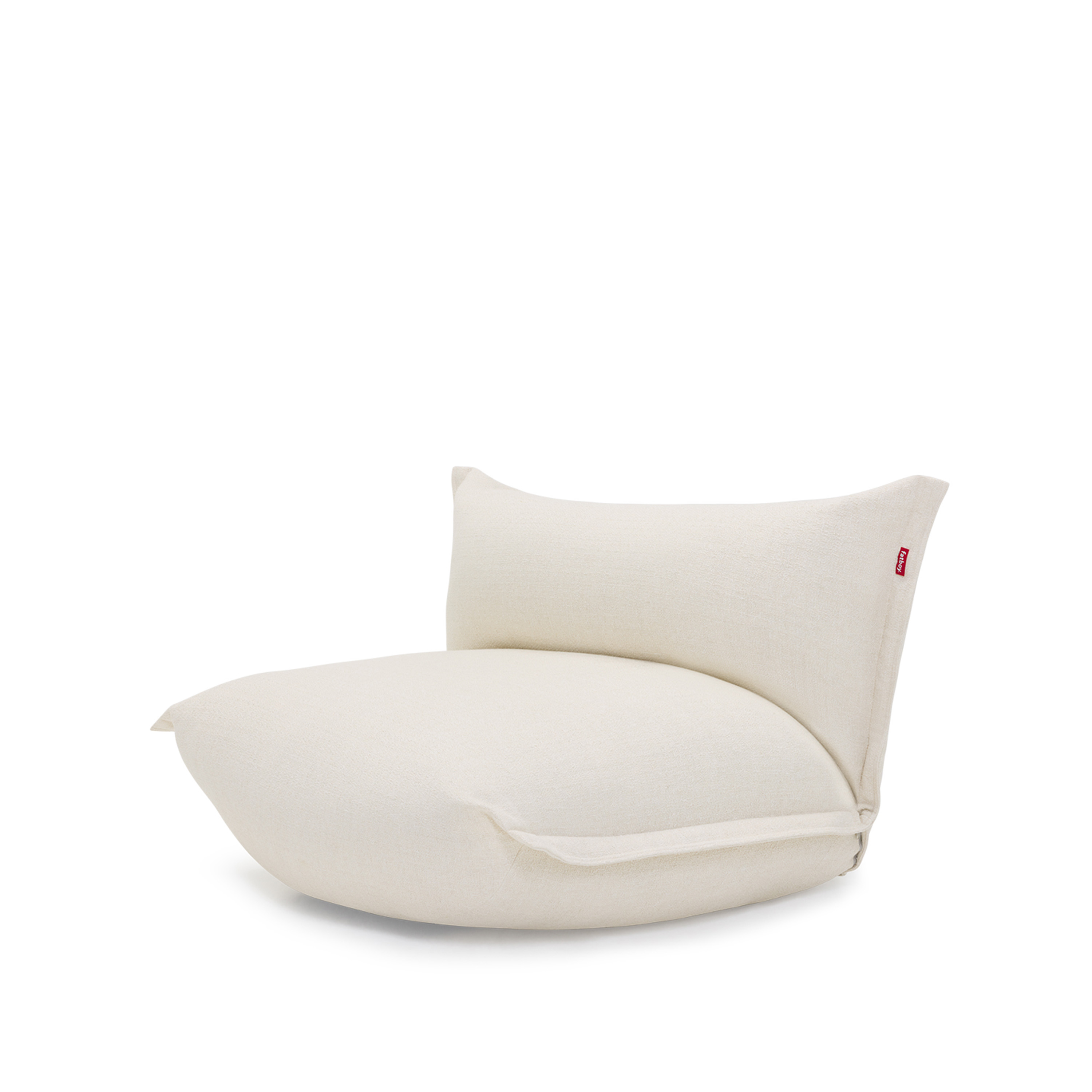 The BonBaron Slim Recycled Bouclé Loungestol Creme