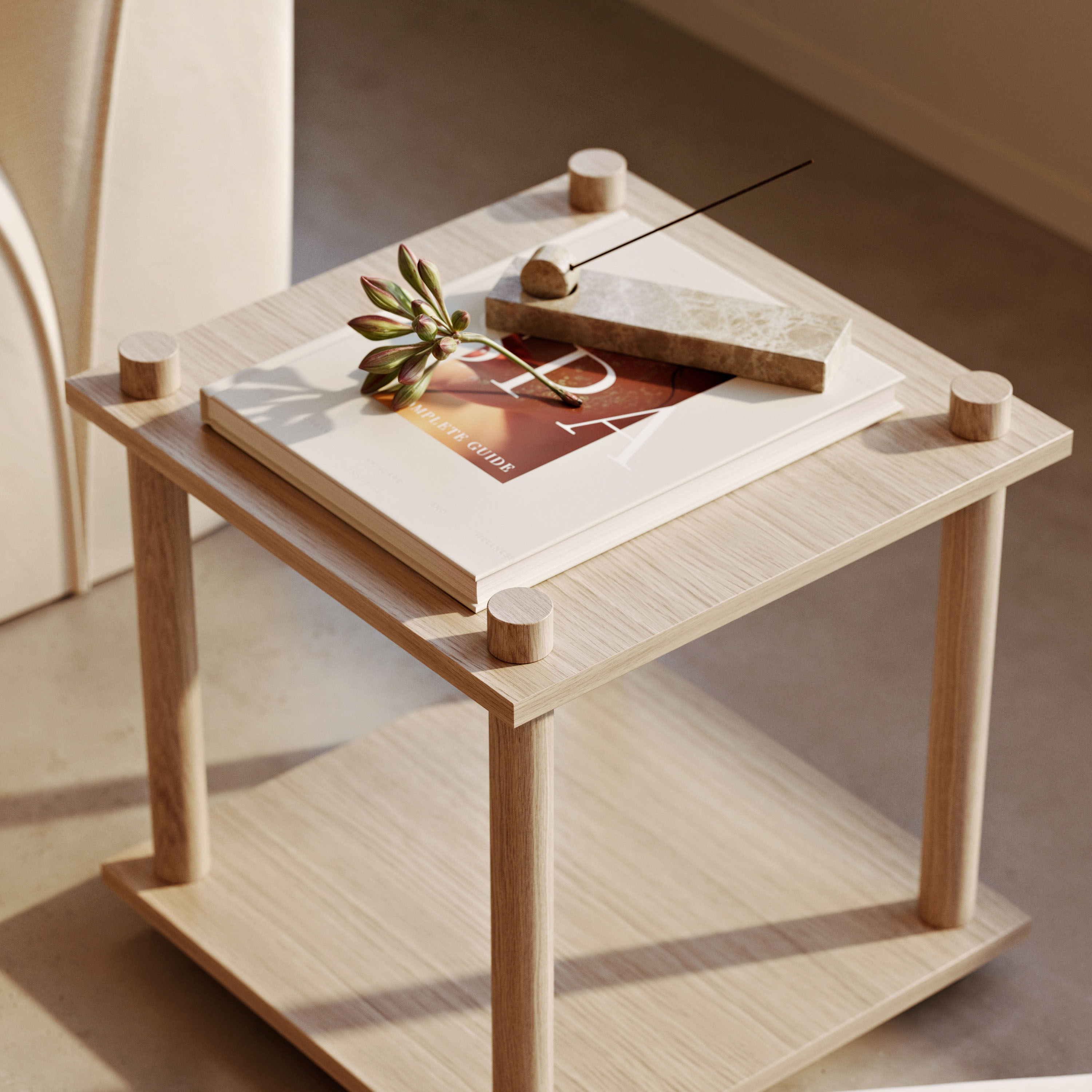 Woud Monolith Rökelsehållare Light brown marble