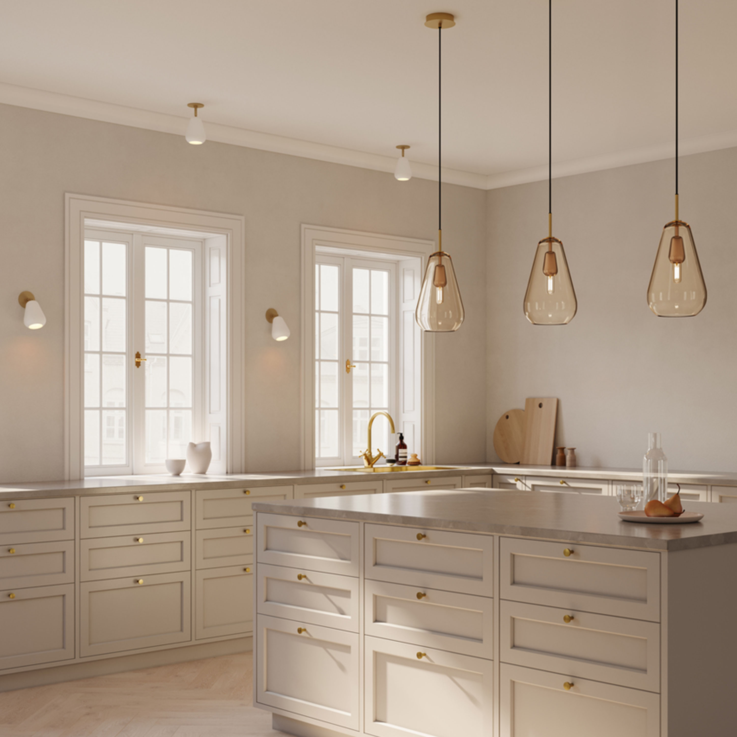 Nuura Anoli 1 Taklampa Nordic Gold Medium