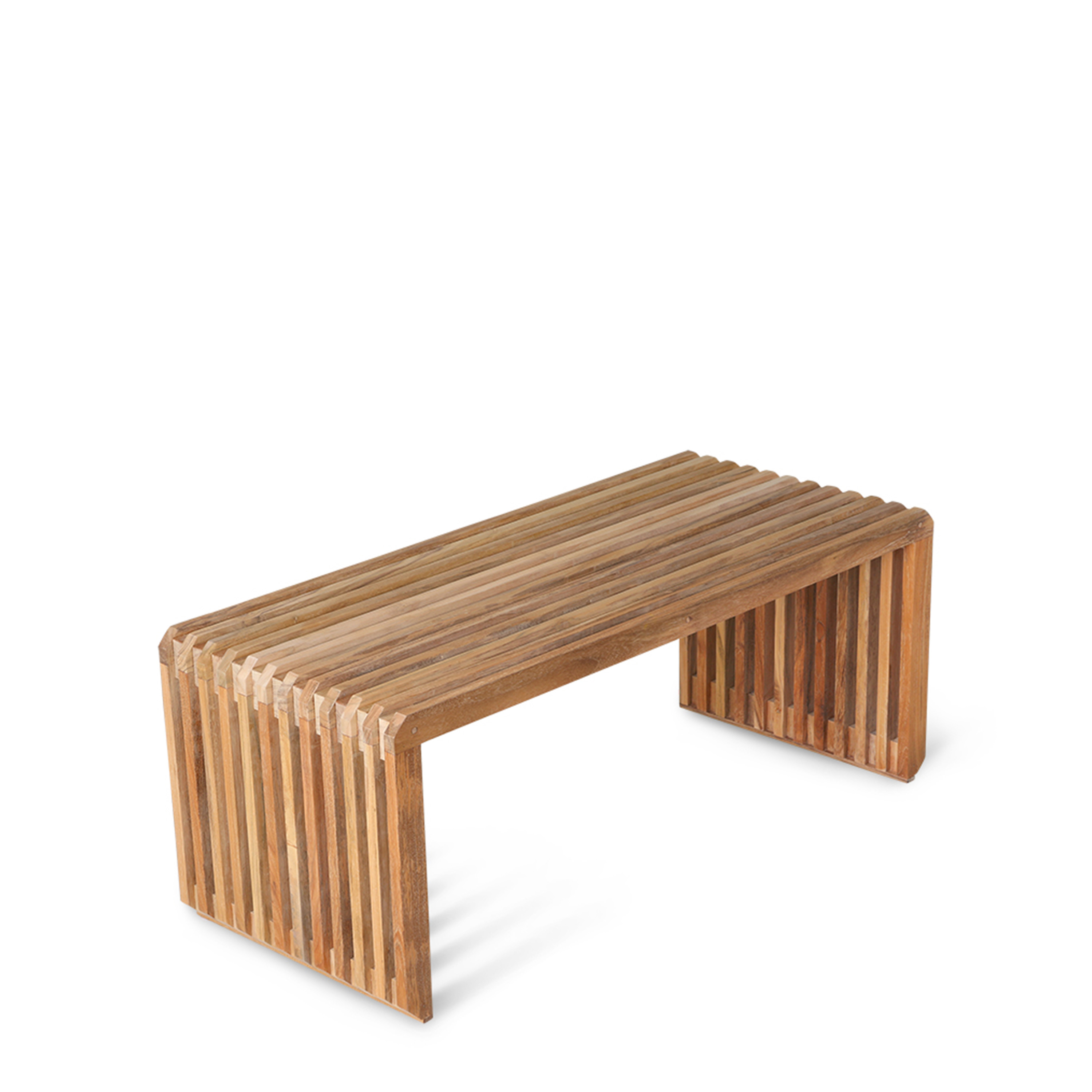 HKliving Slatted Benk Teak 96cm