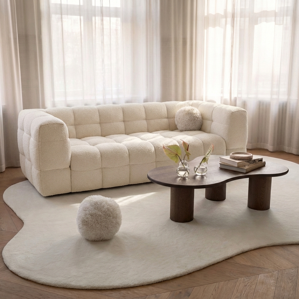 Sleepo Collection Billie 3-sits Soffa Creme Teddy