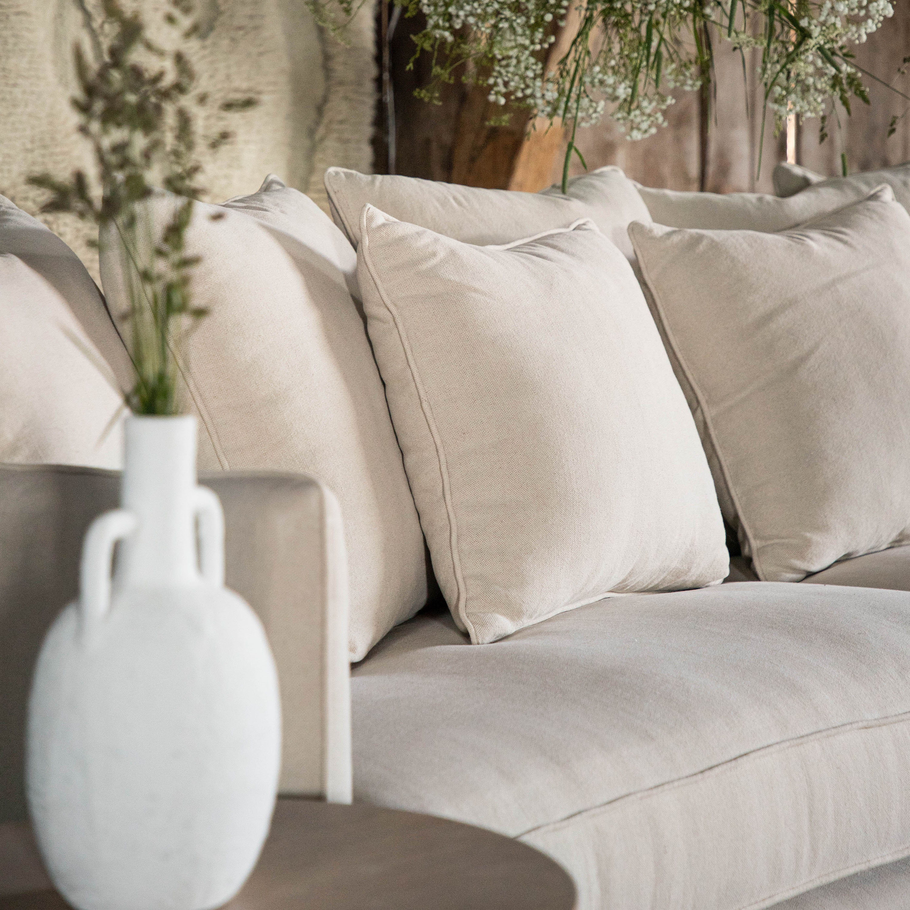 Vind Segelskären Soffa Whitewash/ Beige Linen