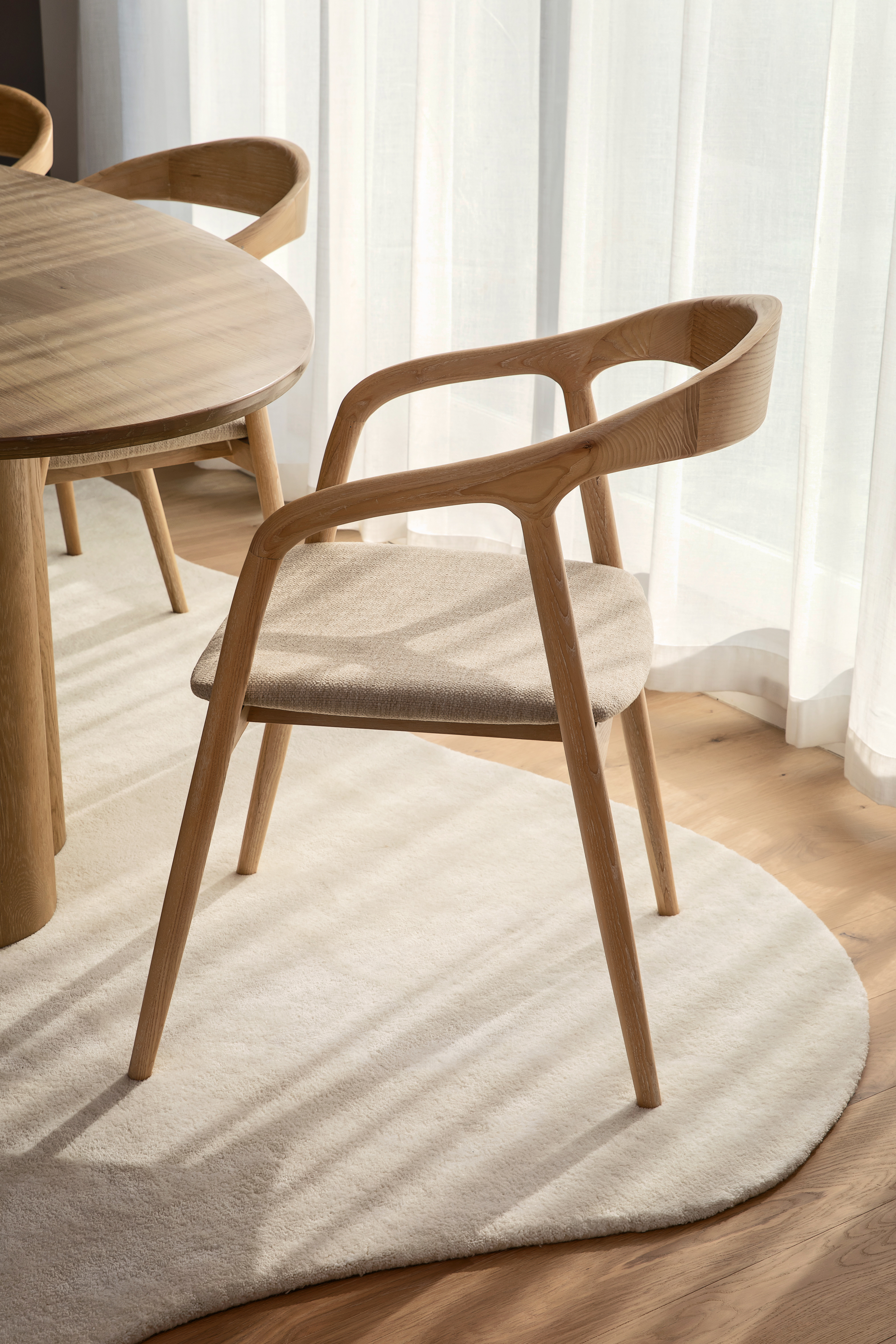 Sleepo Collection Casper Karmstol Vitpigmenterad/Natur