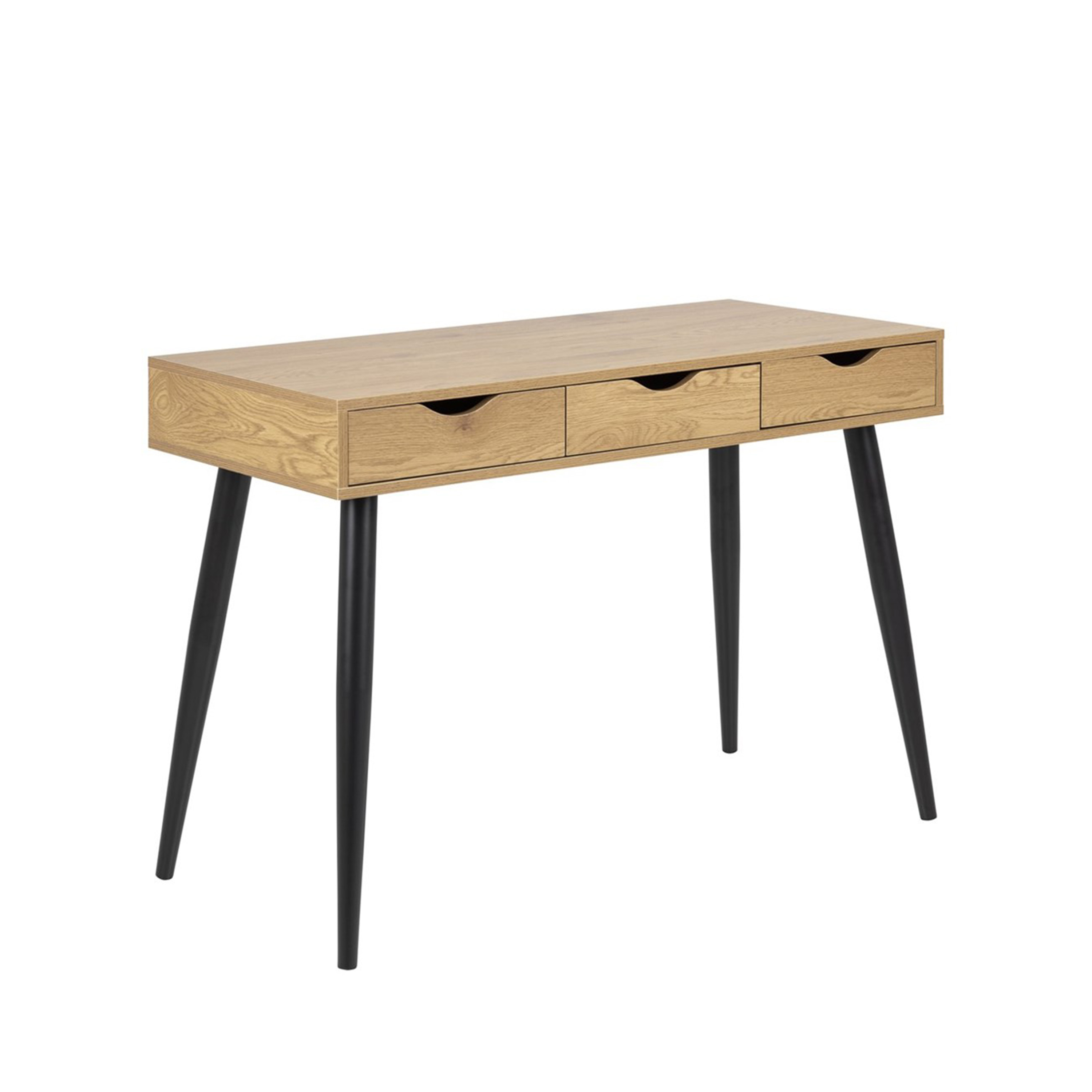 Molly Schreibtisch Eiche/Schwarz 110cm