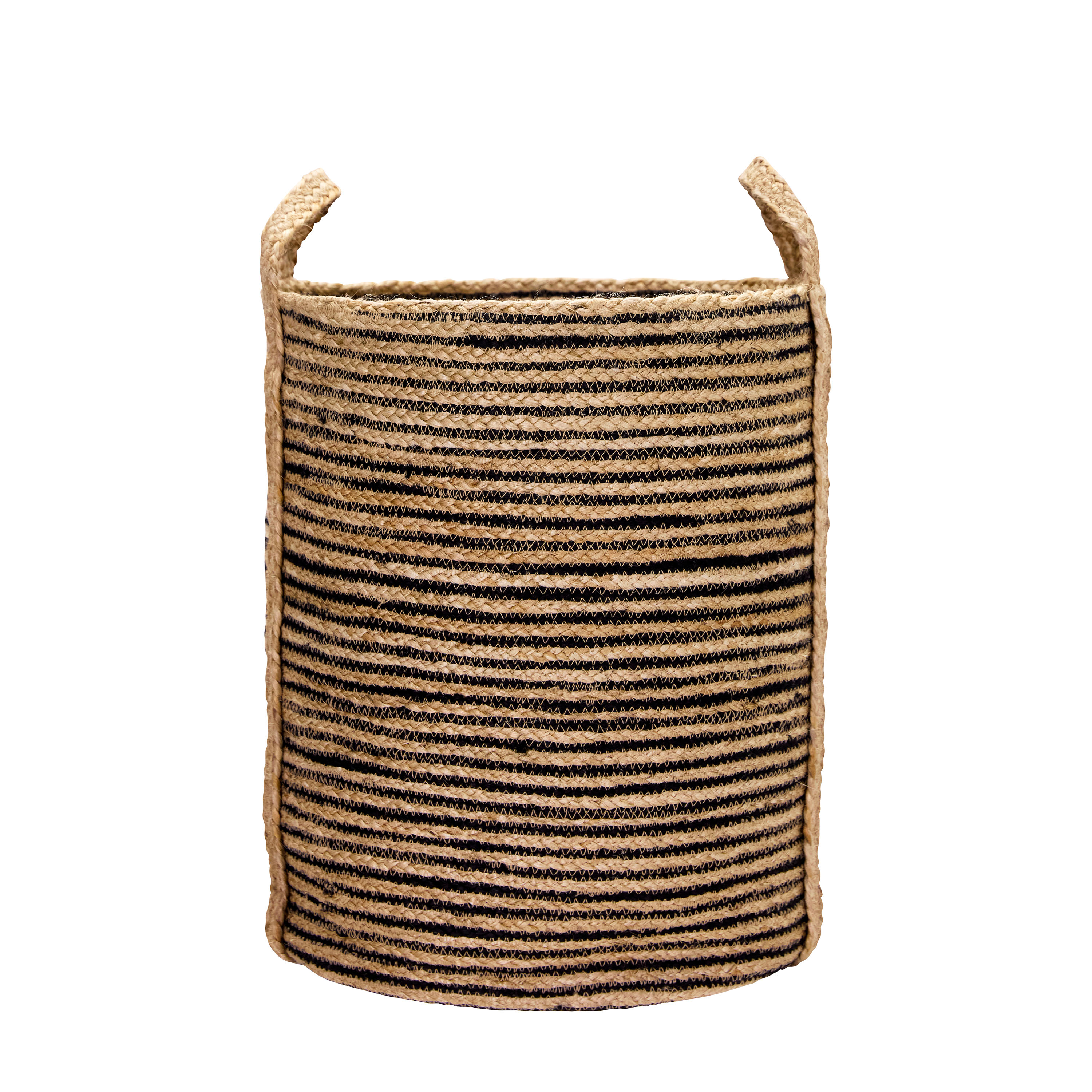 House Doctor Dungi Korb Hoch Schwarz/Natur 3er-Set