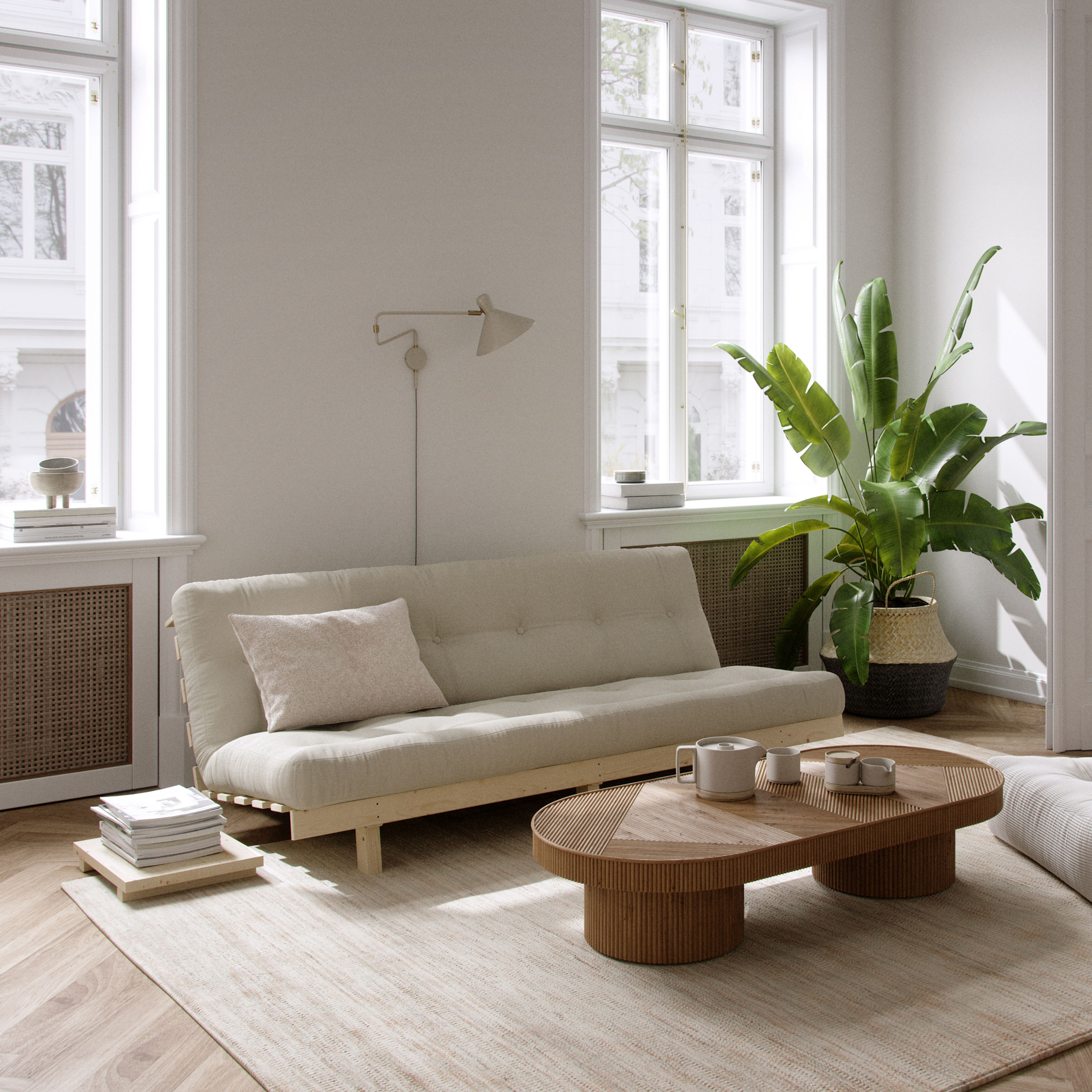 Karup Design Lean Vuodesohva Natur/Linen 190cm