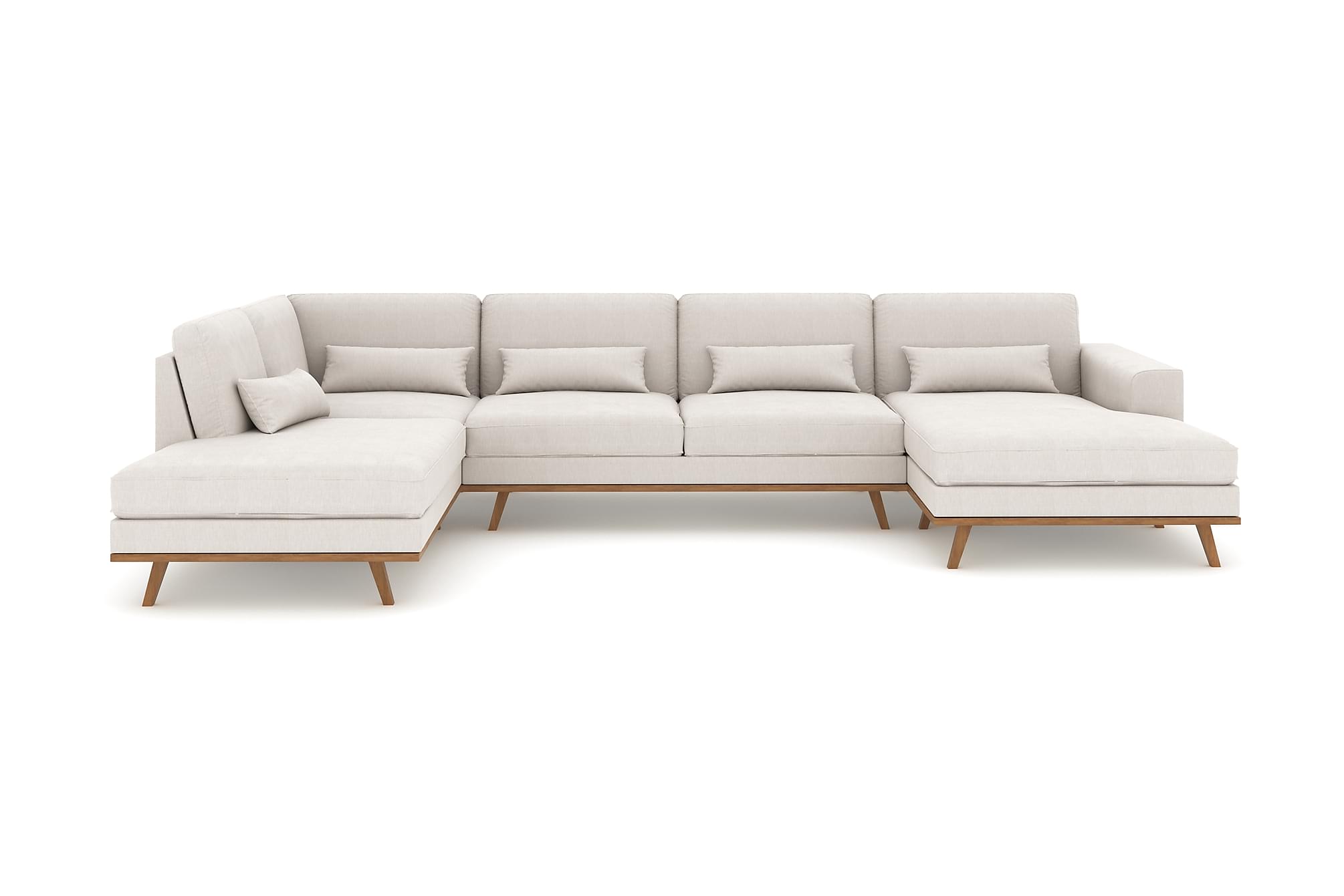 Nordic Home - Caleb U-Sofa Venstre Beige - Sofaer