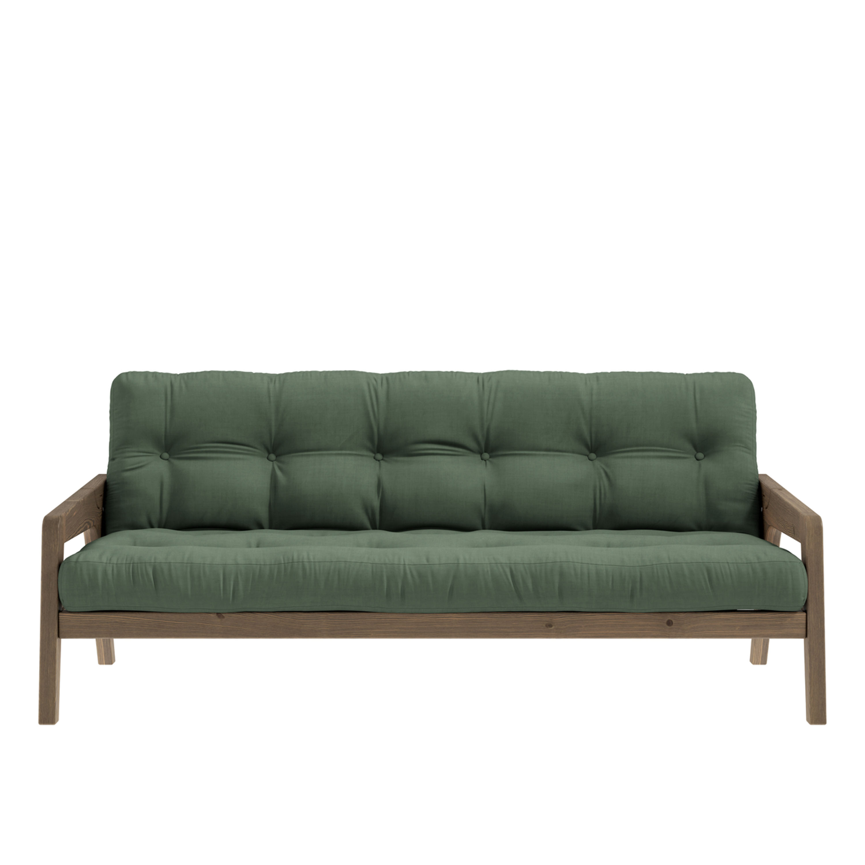 Grab Bäddsoffa Brun/Olive Green 204cm
