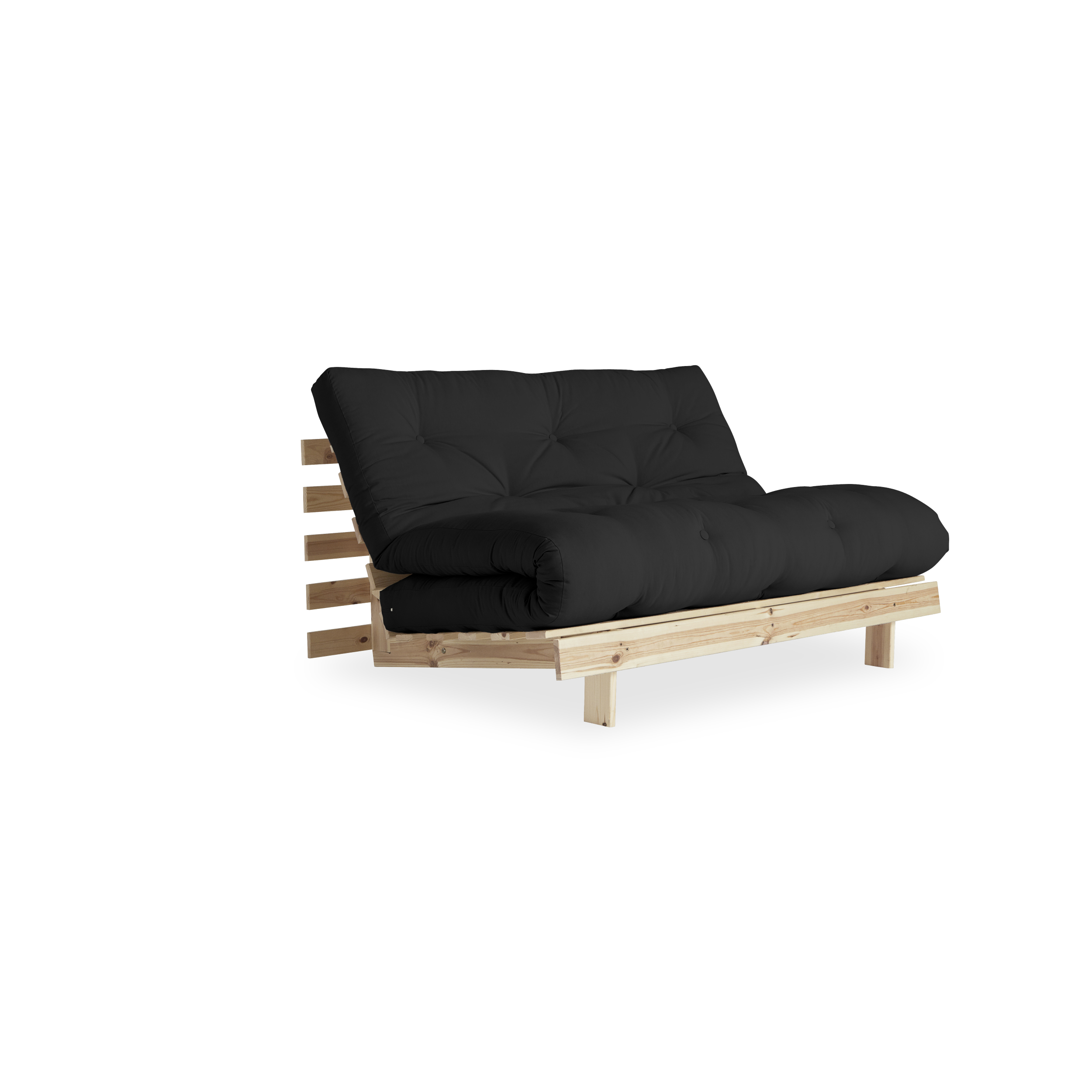 Karup Design - Roots Bäddsoffa Natur/Dark Grey 140cm - Grå
